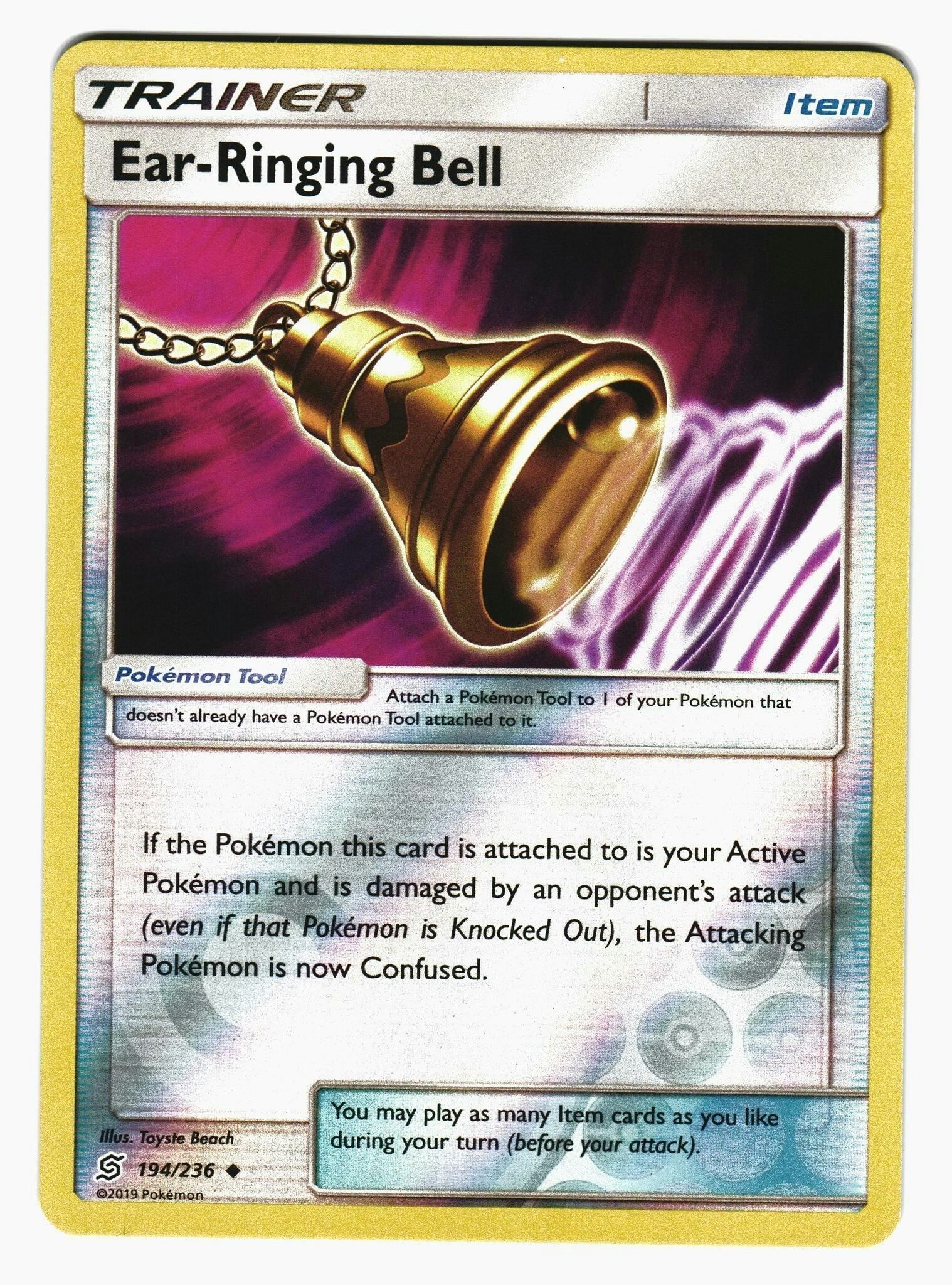 Ear-Ringing Bell Reverse Holo Uncommon 194/236 Unified Minds Pokemon