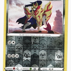 Zamazenta Reverse Holo Rare 140/192 Rebel Clash Pokemon