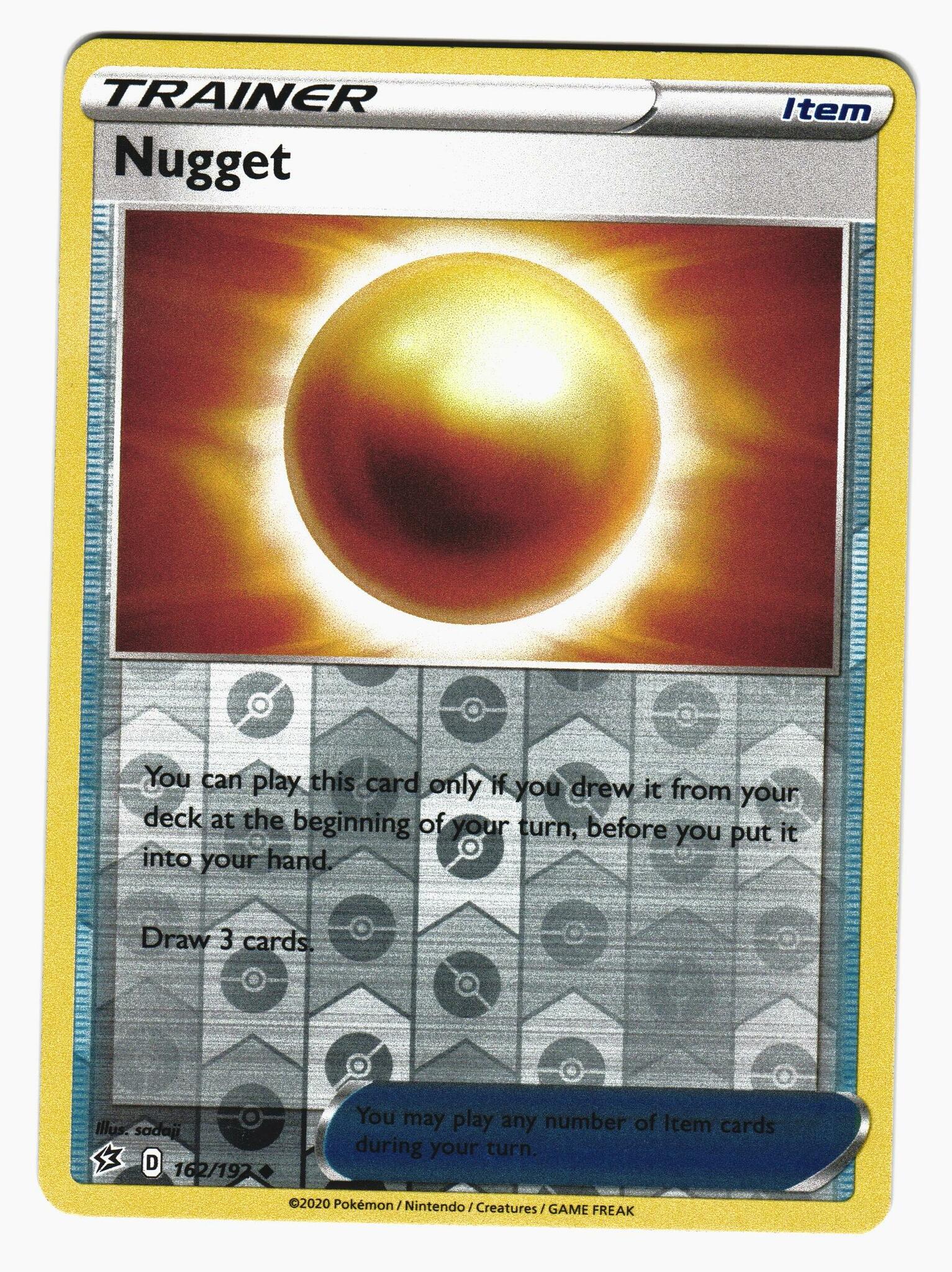 Nugget Reverse Holo Uncommon 162/192 Rebel Clash Pokemon