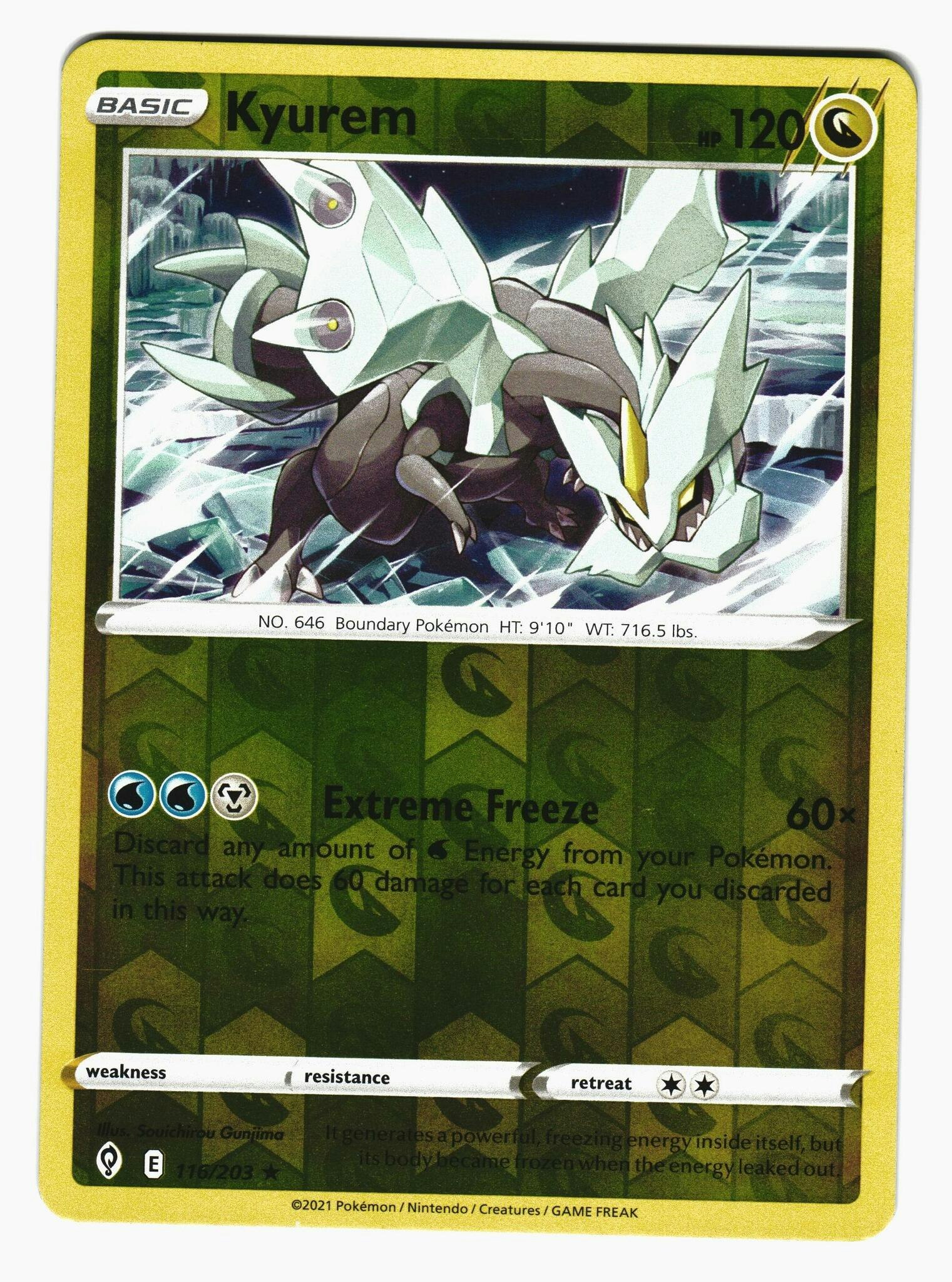 Kyurem Reverse Holo Rare 116/203 Evolving Skies Pokemon