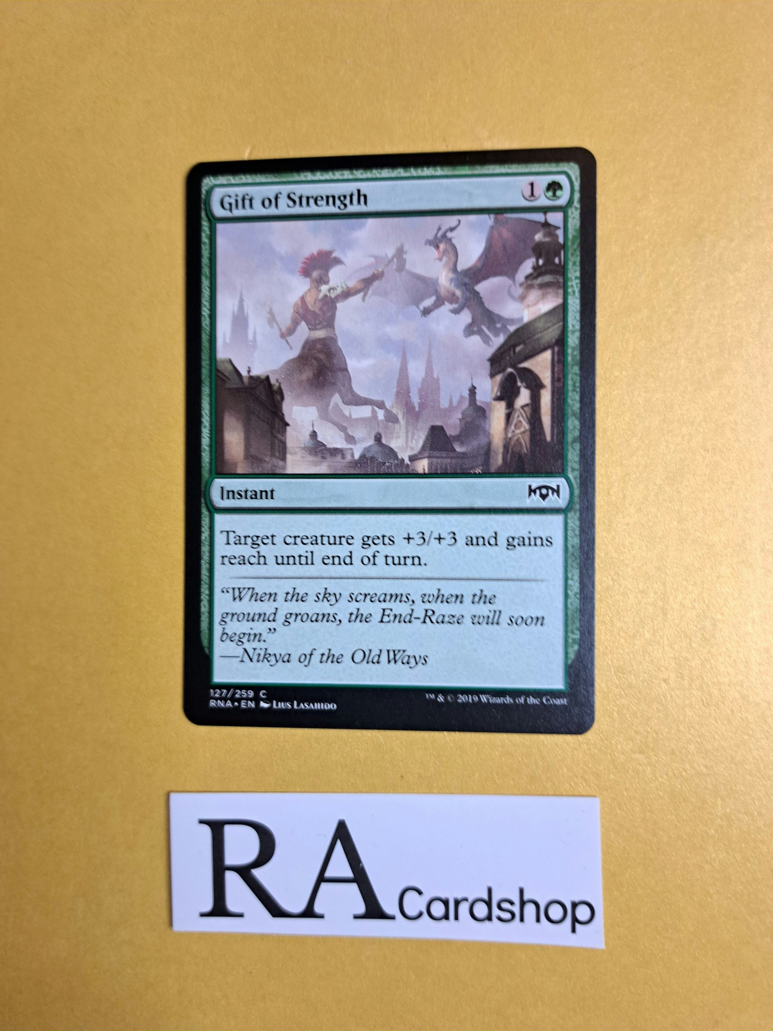 Gift of Strenght Common 127/259 Ravnica Allegiance (RNA) Magic the Gathering