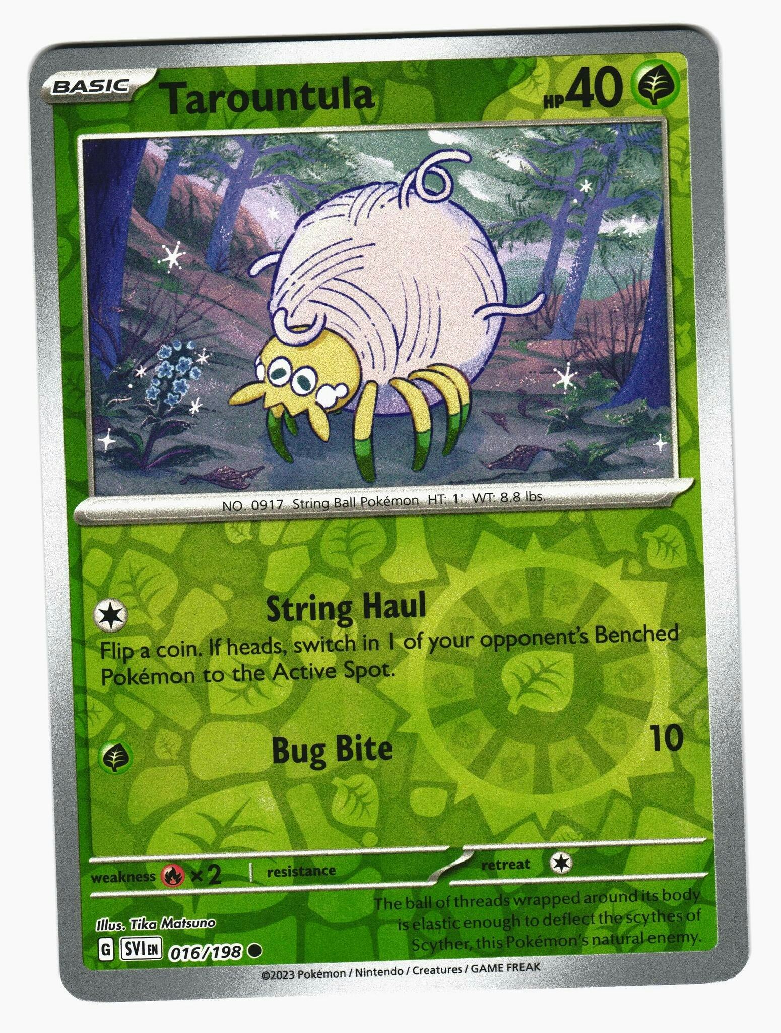 Tarountula Reverse Holo Common 016/198 Scarlet & Violet Pokemon