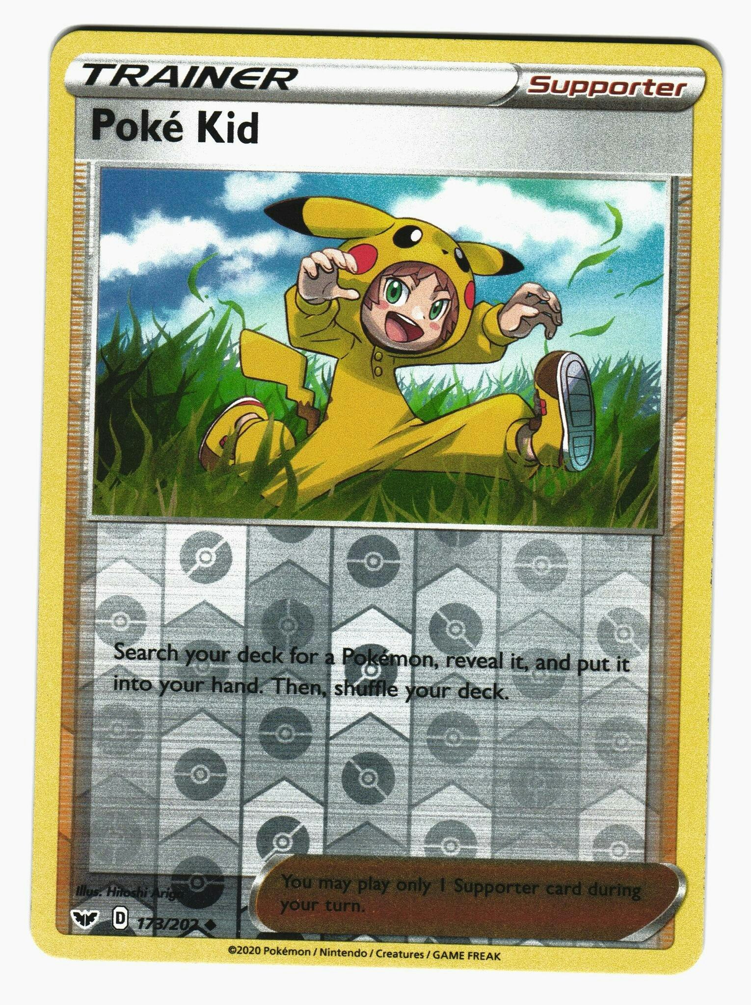 Poke Kid Reverse Holo Uncommon 173/202 Sword & Shield Pokemon