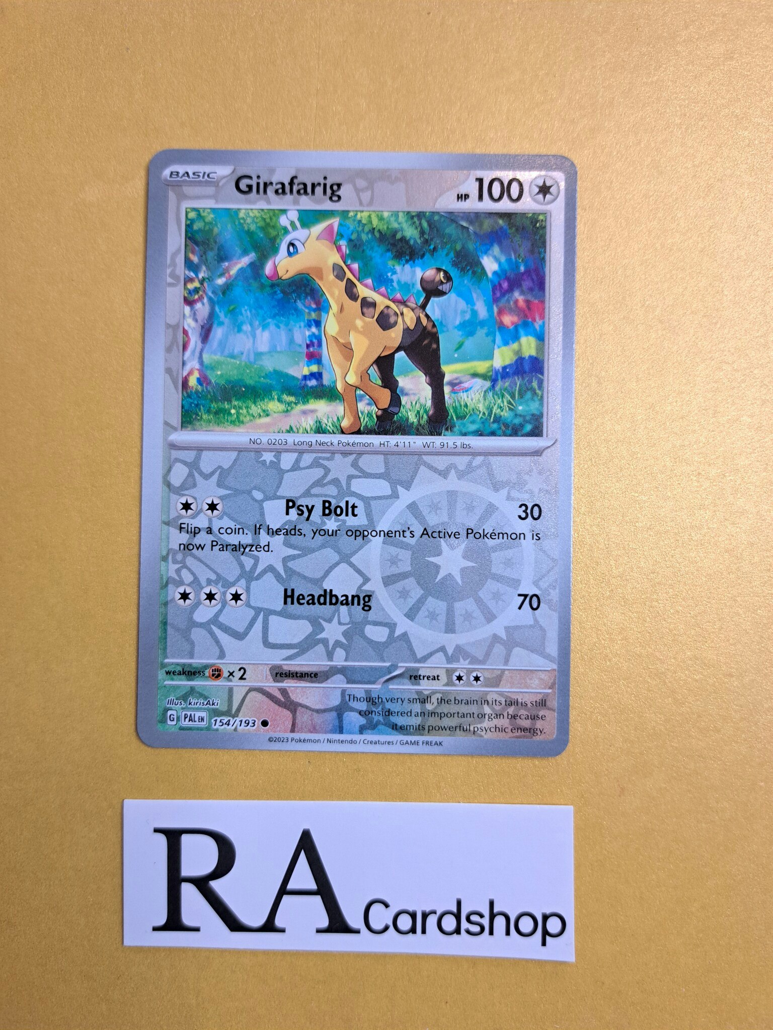 Girafarig Common Reverse Holo 154/193 Paldea Evolved Pokemon