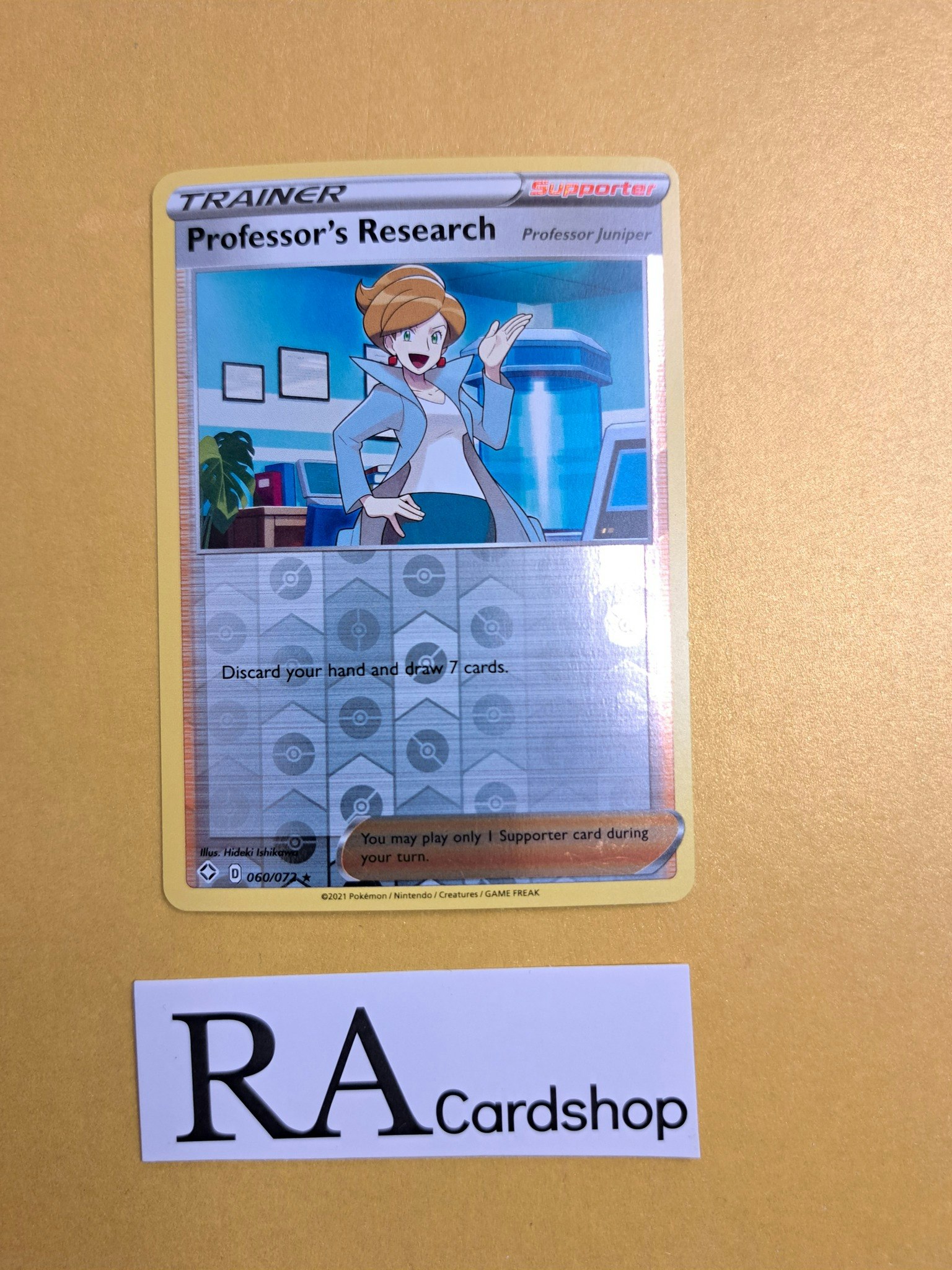 Professors Research Reverse Holo Rare 060/072 Shining Fates Pokemon