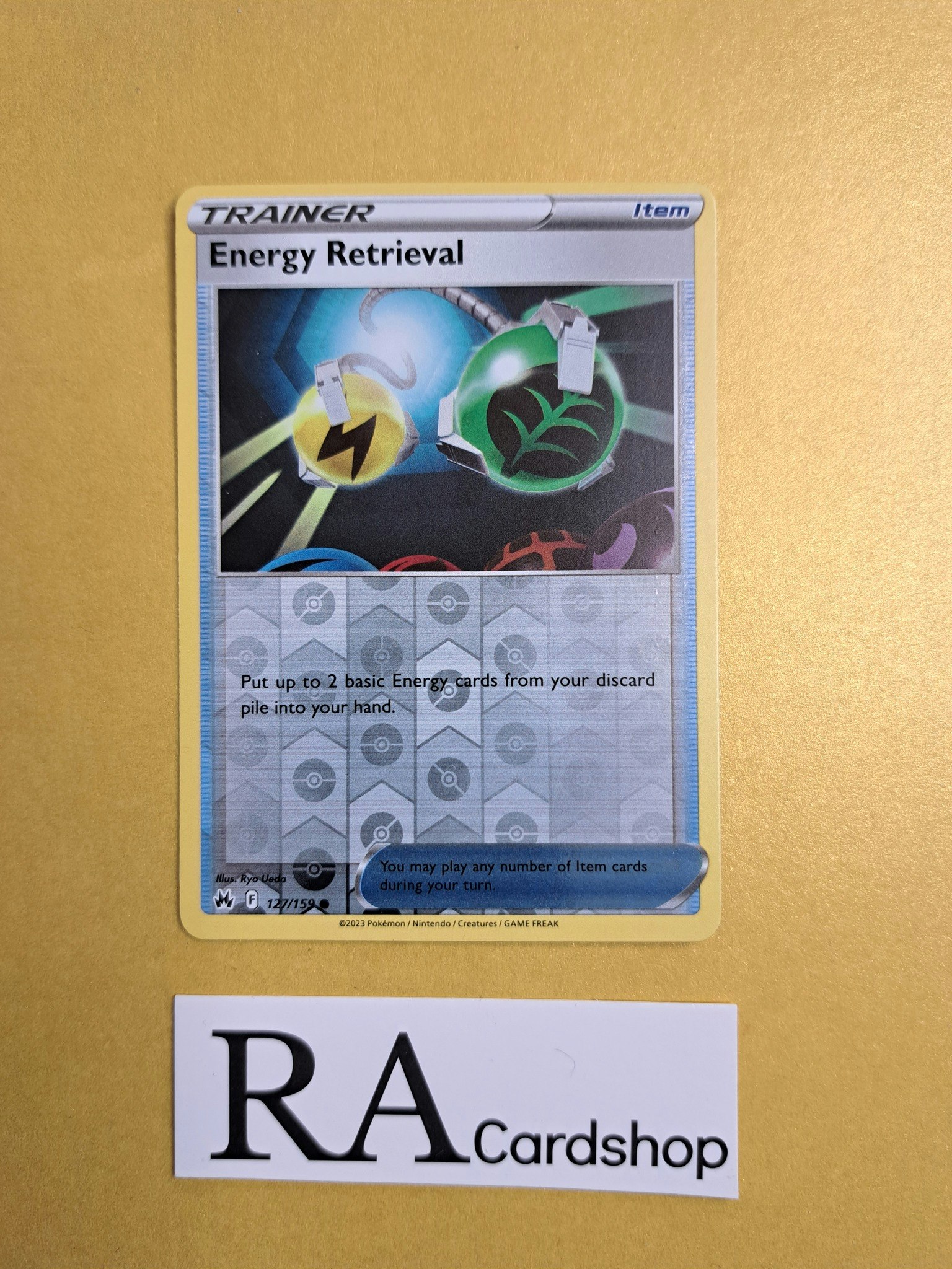 Energy Retrieval Reverse Holo Uncommon 127/159 Crown Zenith Pokemon