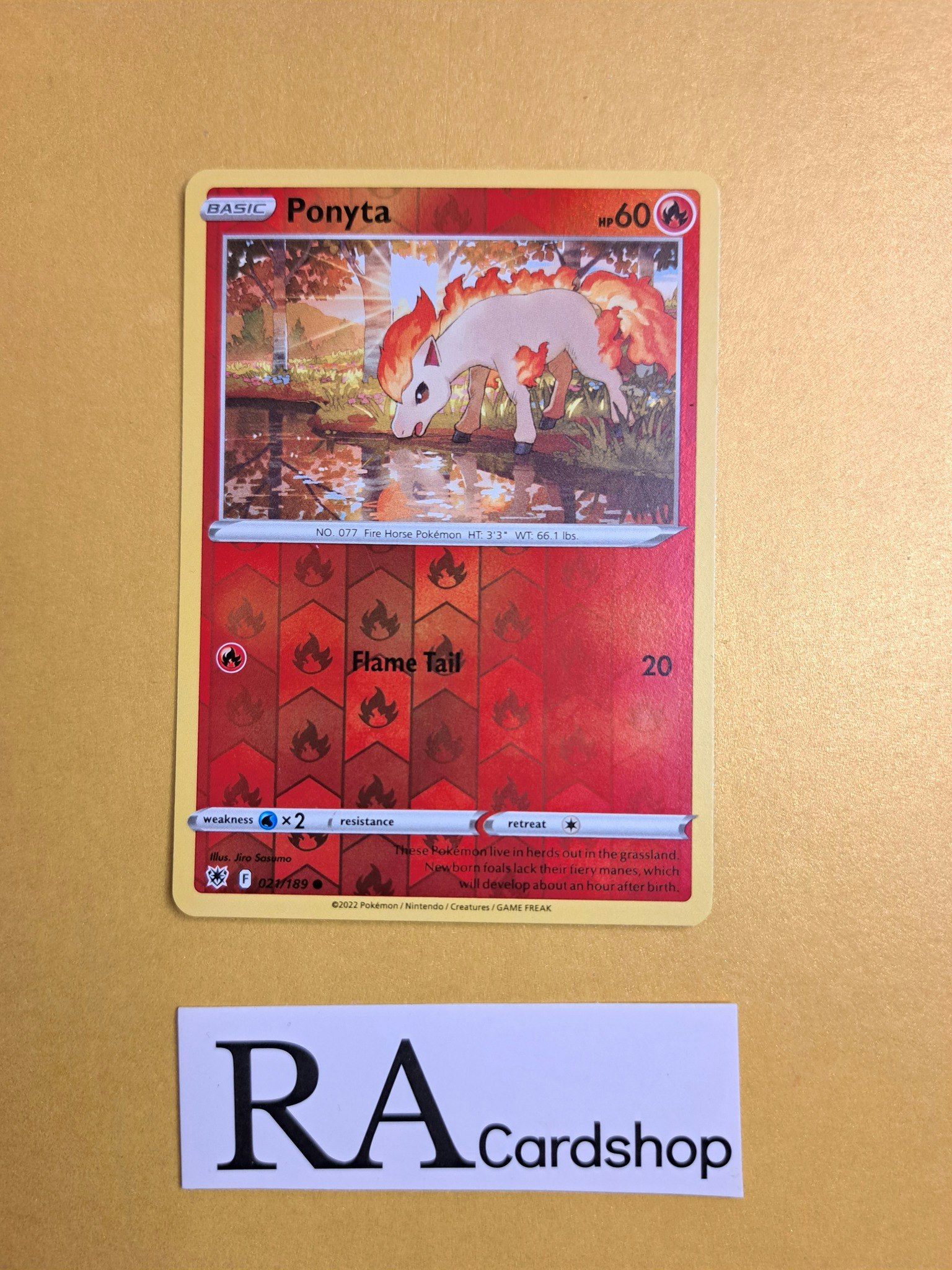Ponyta Reverse Holo Common 021/189 Astral Radiance Pokemon