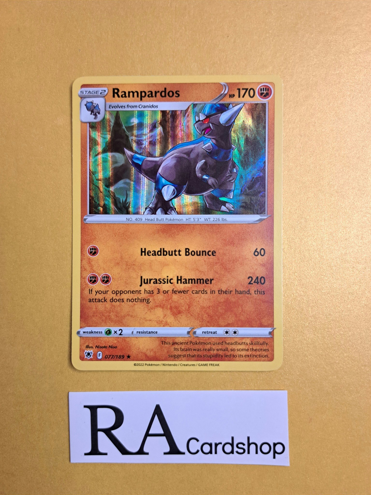 Rampados Holo Rare 077/189 Astral Radiance Pokemon