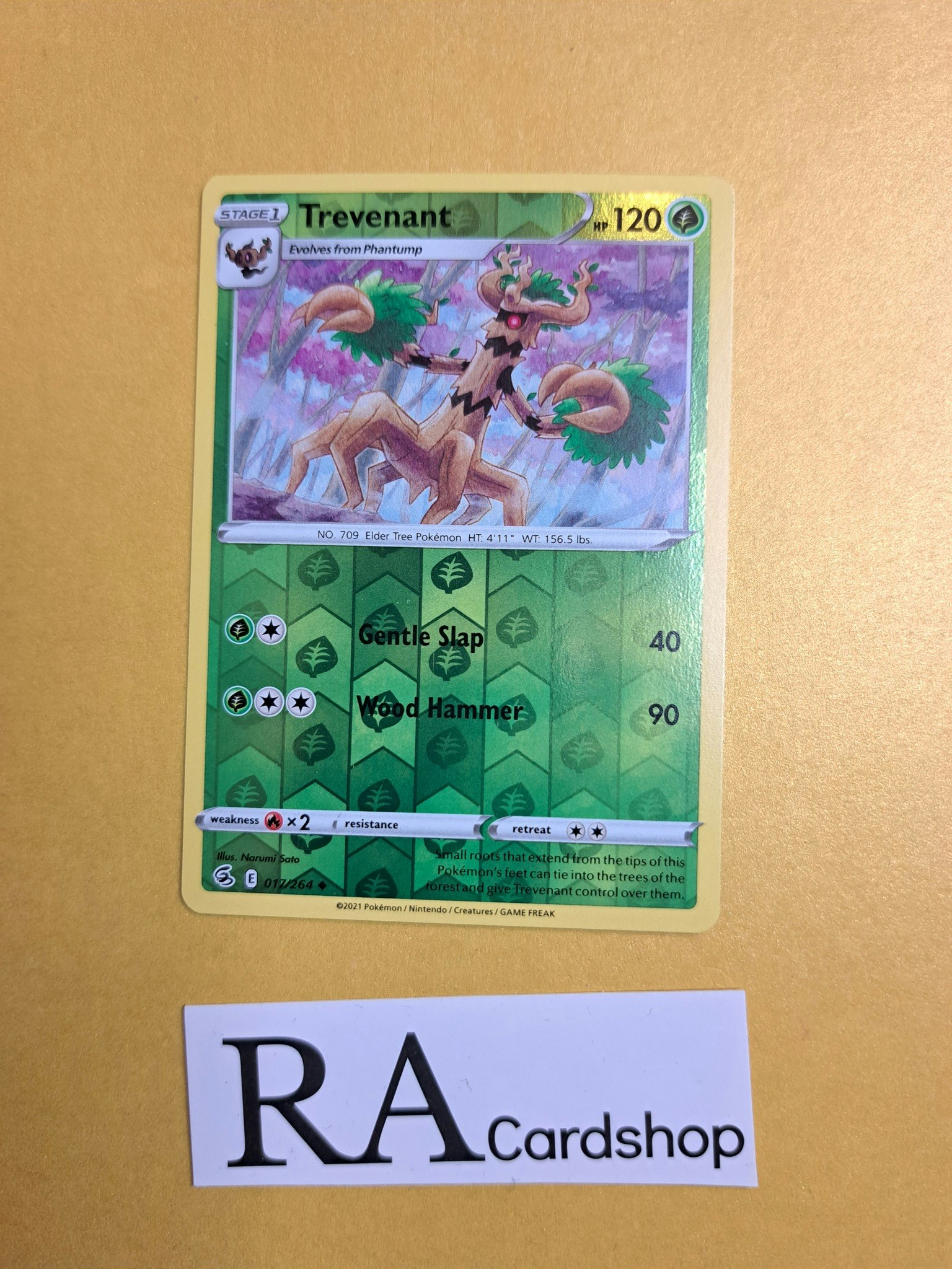 Trevenant Reverse Holo Uncommon 017/264 Fusion Strike Pokemon