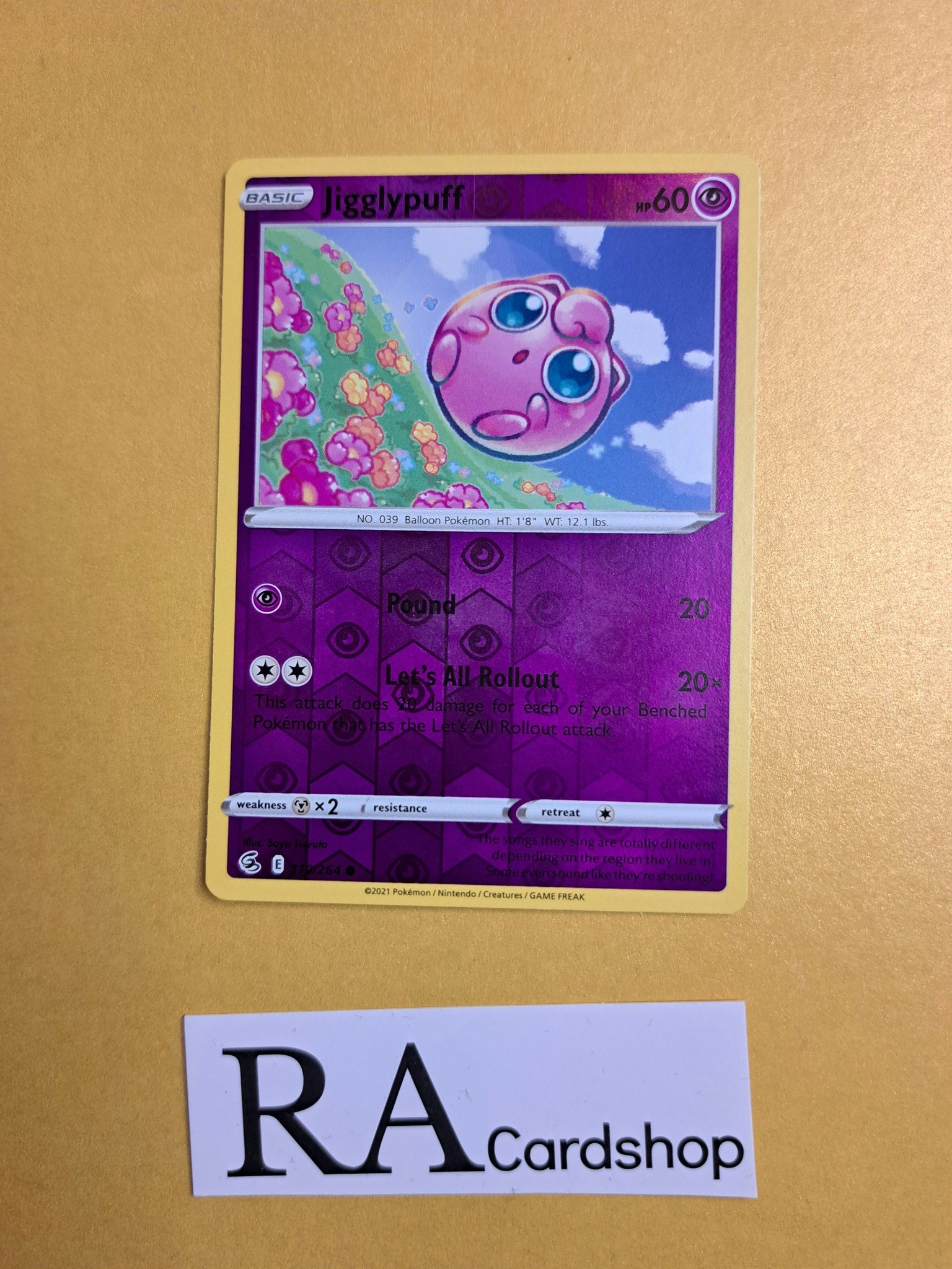 Jigglypuff Reverse Holo Common 110/264 Fusion Strike Pokemon