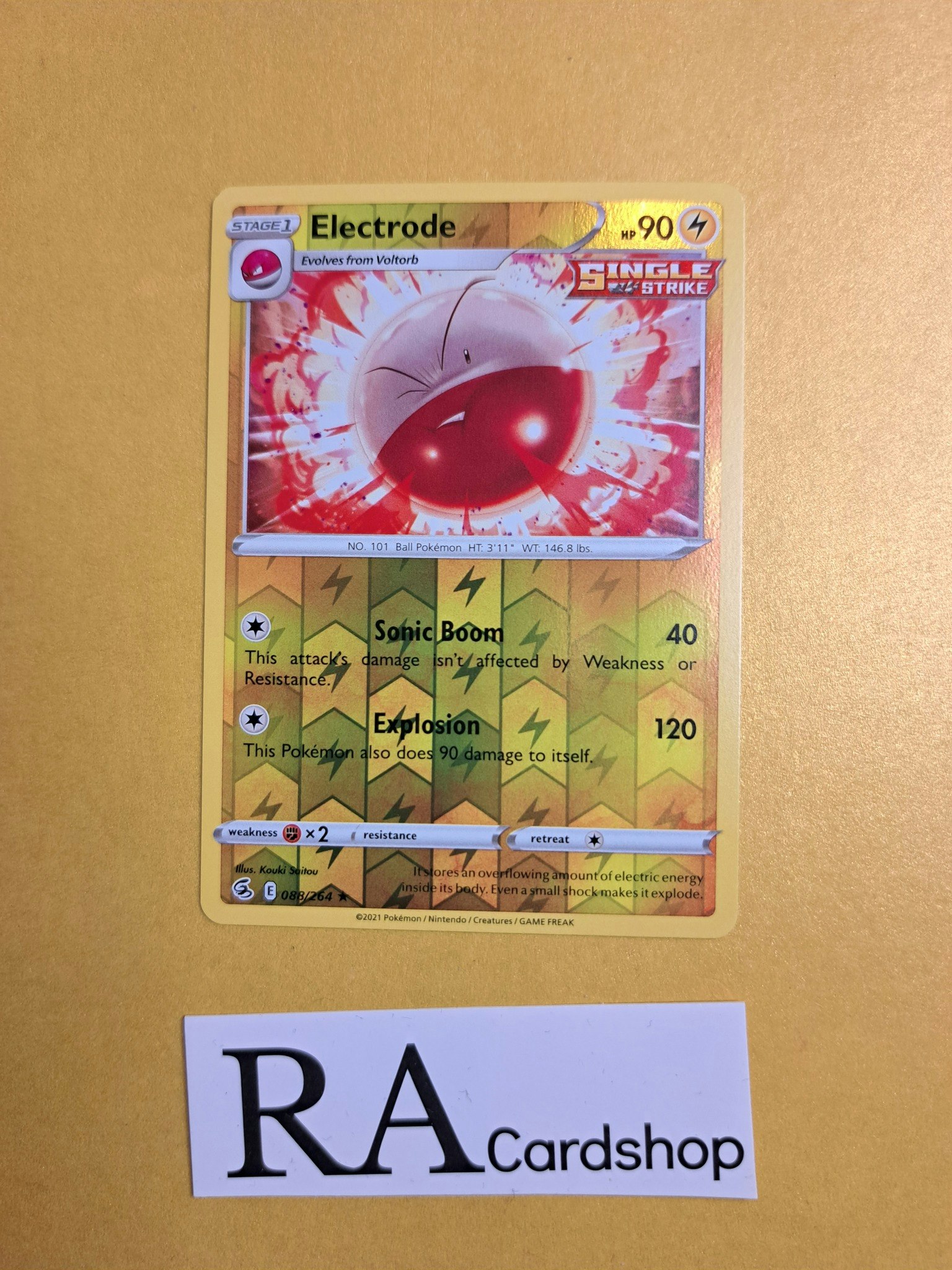 Electrode Reverse Holo Rare 088/264 Fusion Strike Pokemon