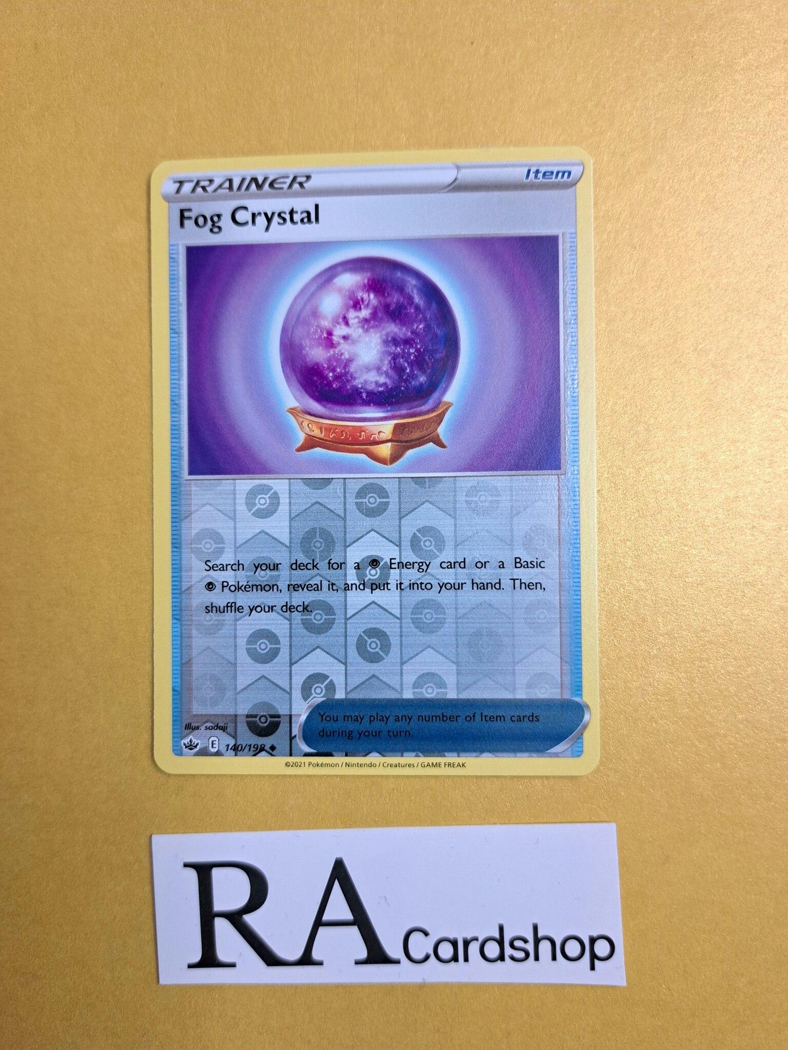 Fog Crystal Reverse Holo Uncommon 140/198 Chilling Reign Pokemon