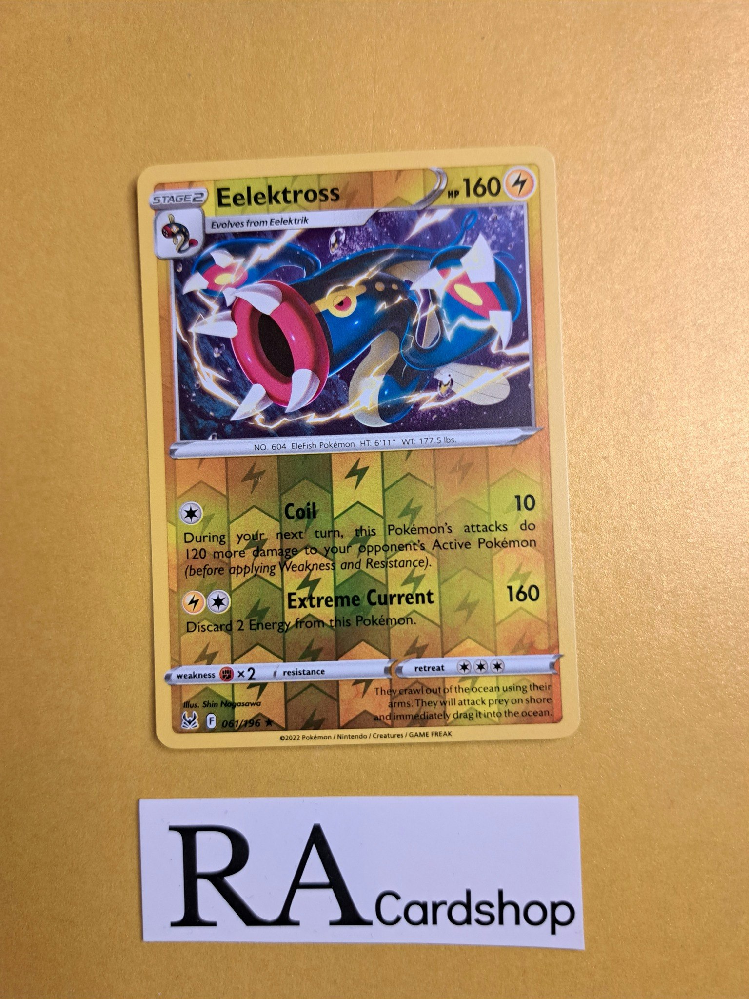 Elektross Reverse Holo Rare 061/196 Lost Origin Pokemon
