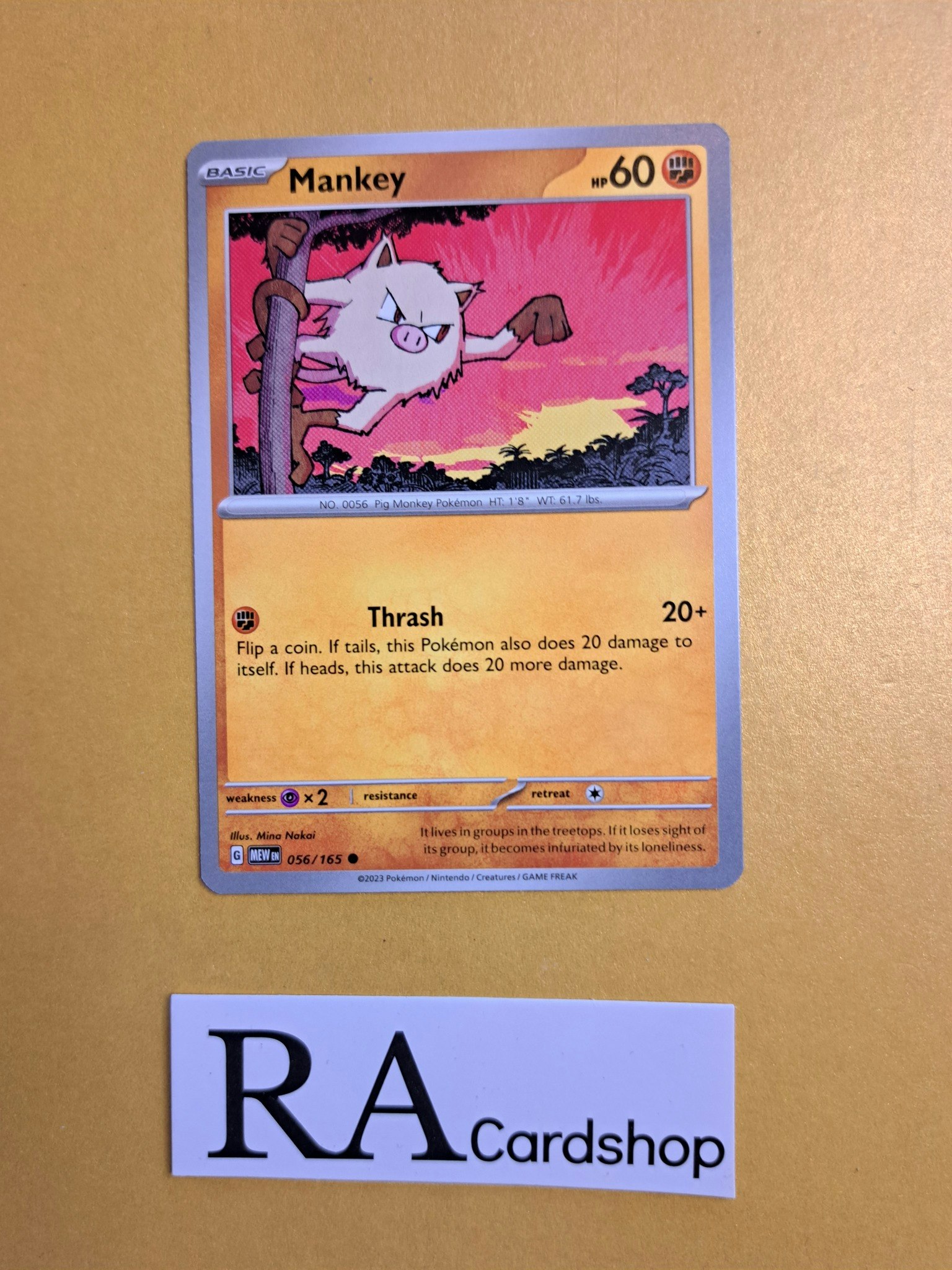 Mankey Common 056/165 Pokemon 151