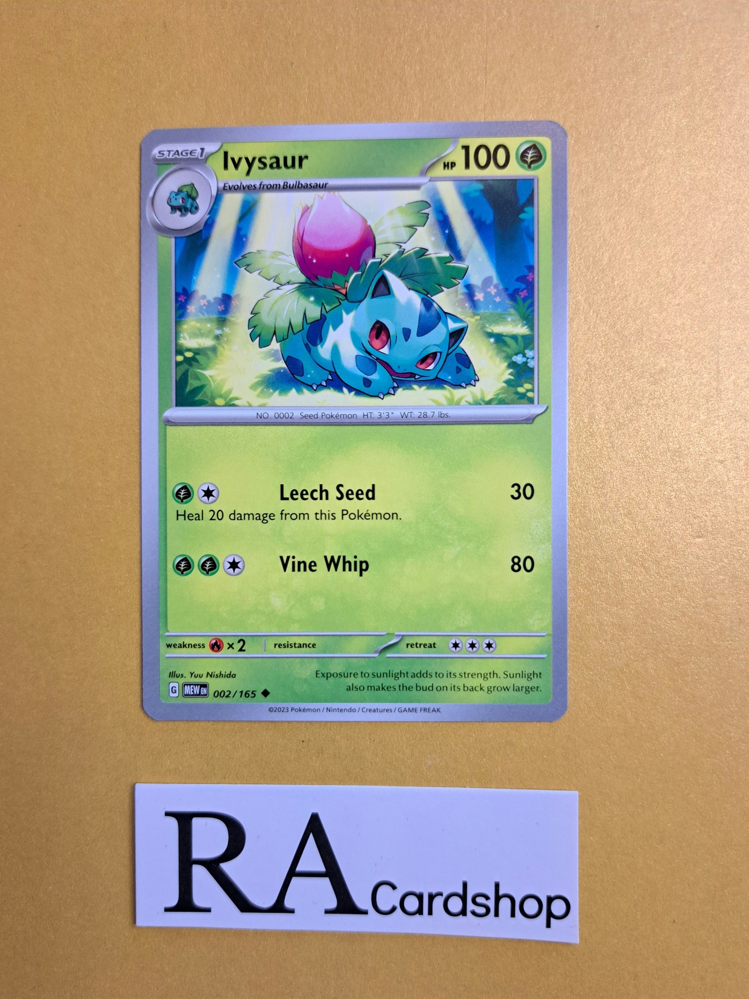 Ivysaur Uncommon 002/165 Pokemon 151