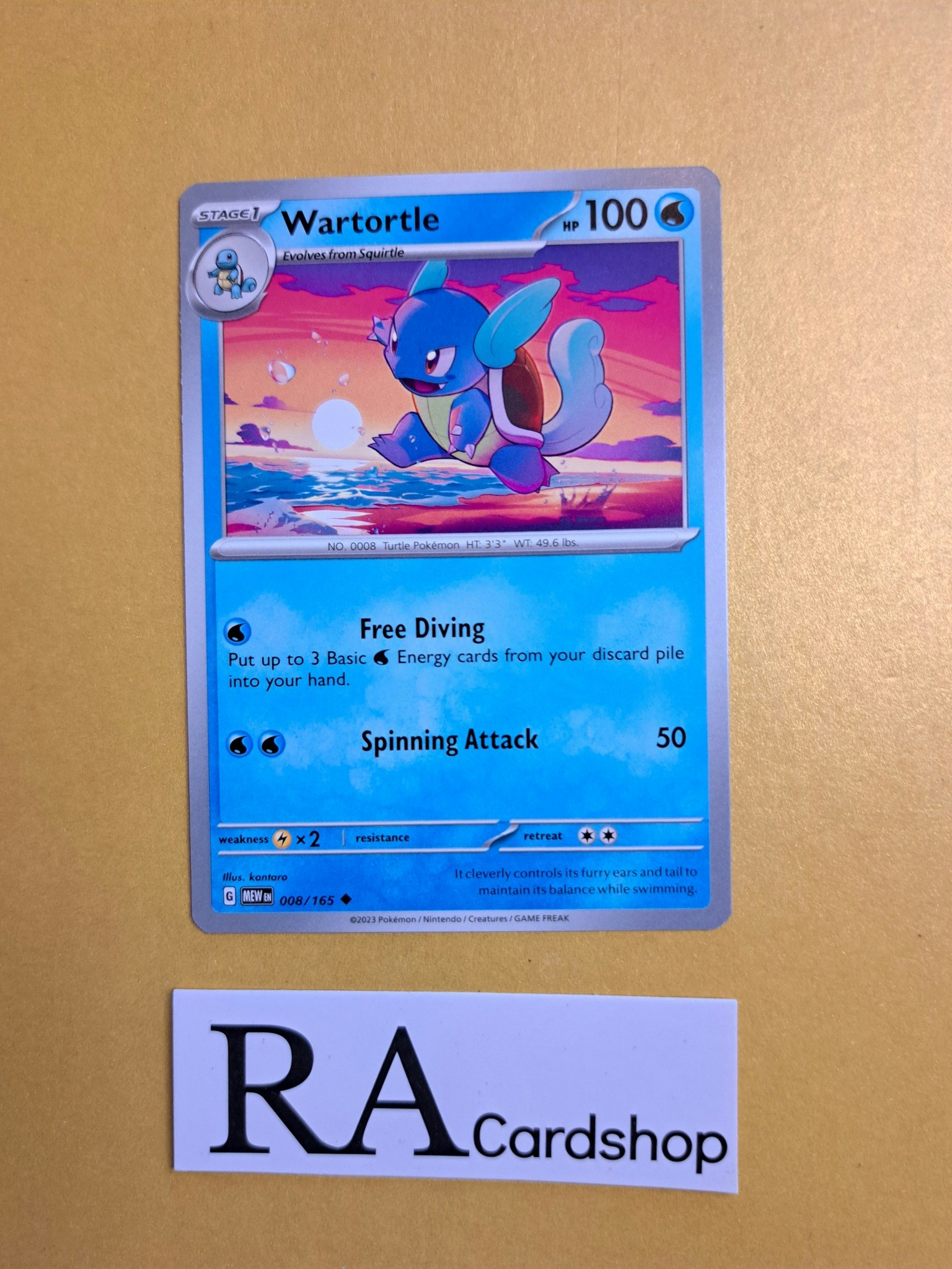 Wartortle Uncommon 008/165 Pokemon 151