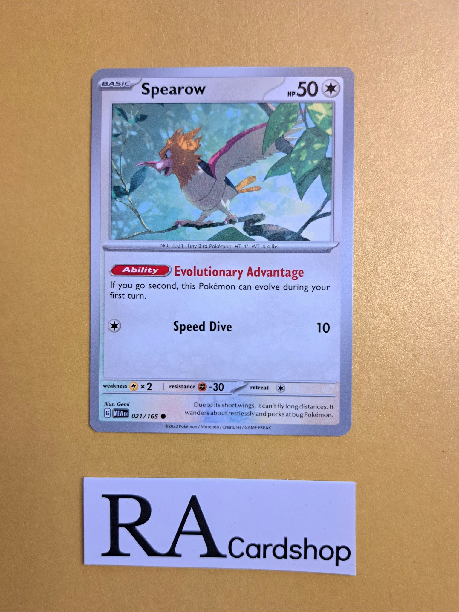 Spearow Common 021/165 Pokemon 151