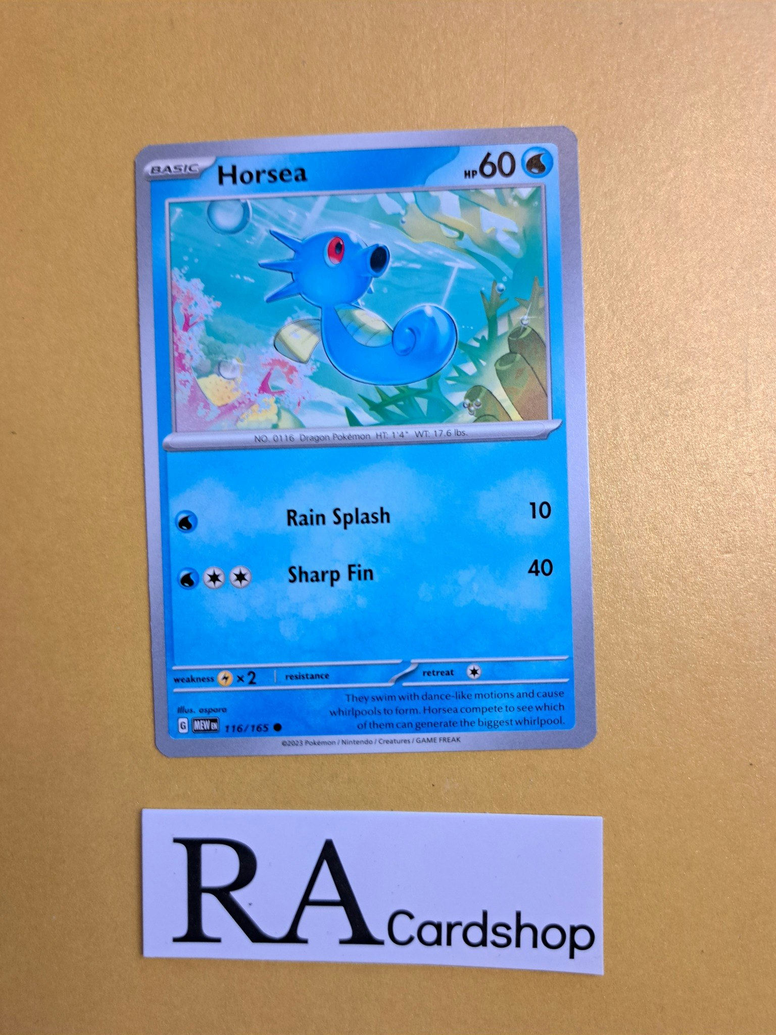 Horsea Common 116/165 Pokemon 151