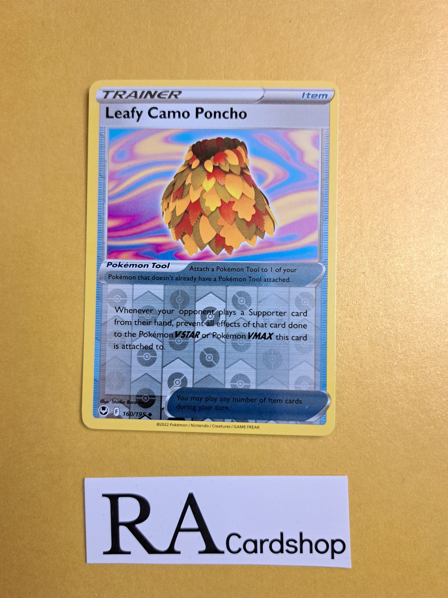Leafy Camo Poncho Reverse Holo Uncommon 160/195 Silver Tempest Pokemon