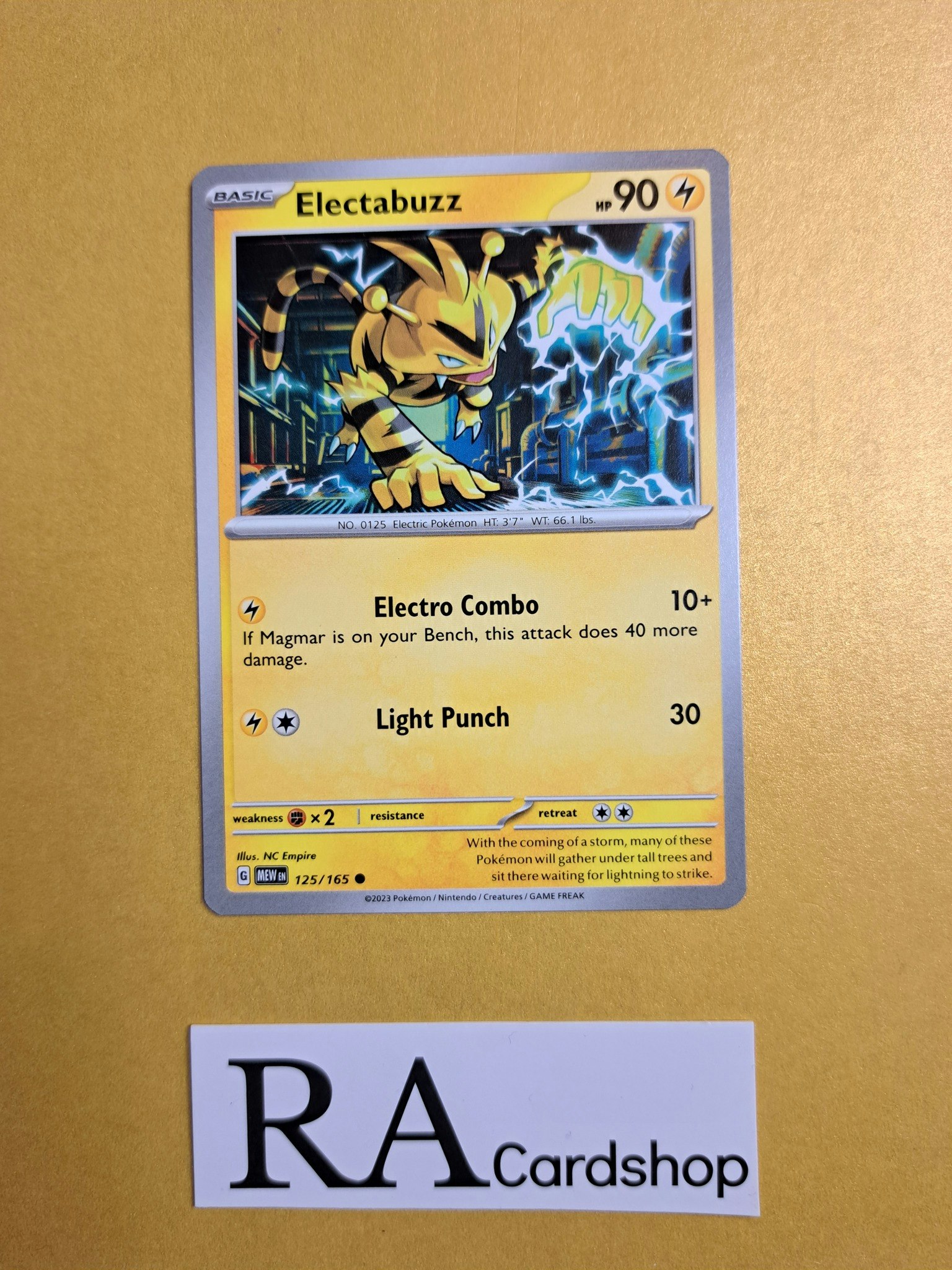 Electabuzz Common 125/165 Pokemon 151