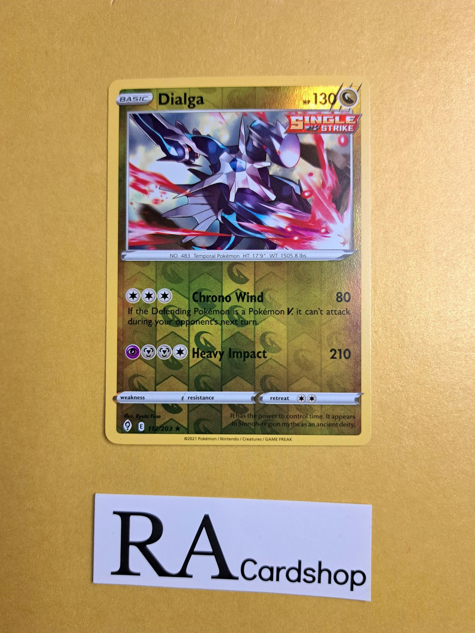 Dialga Reverse Holo Rare 112/203 Evolving Skies Pokemon