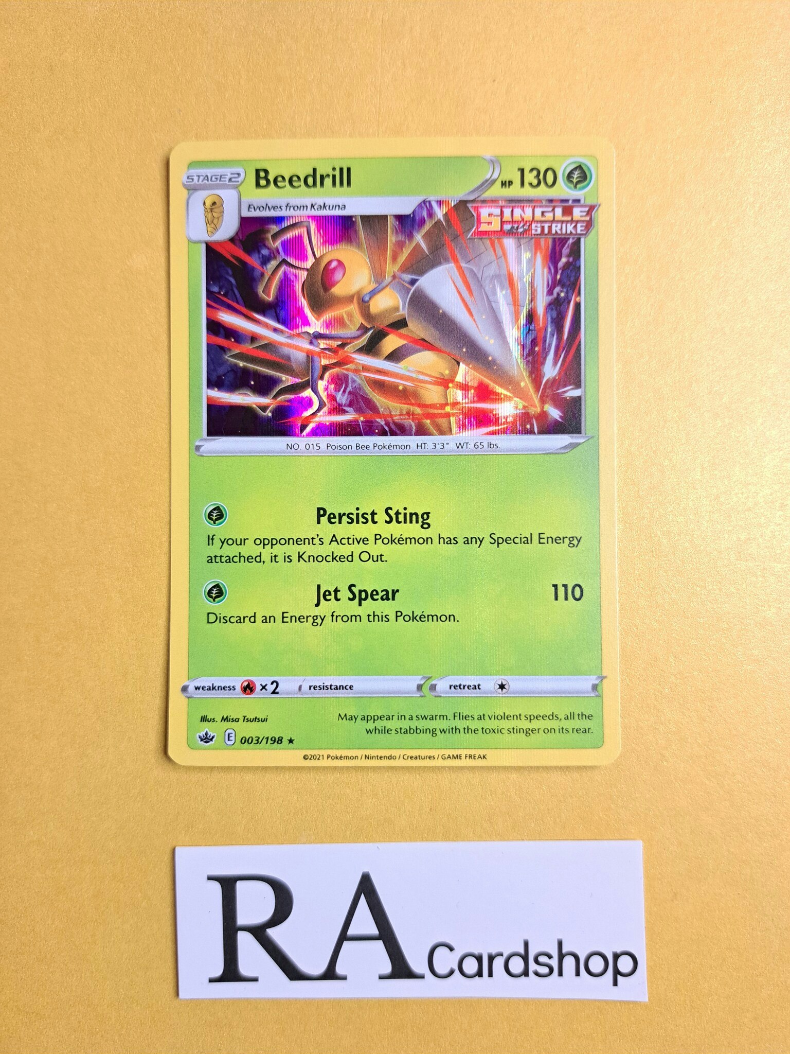 Beedrill Holo Rare 003/198 Chilling Reign Pokemon