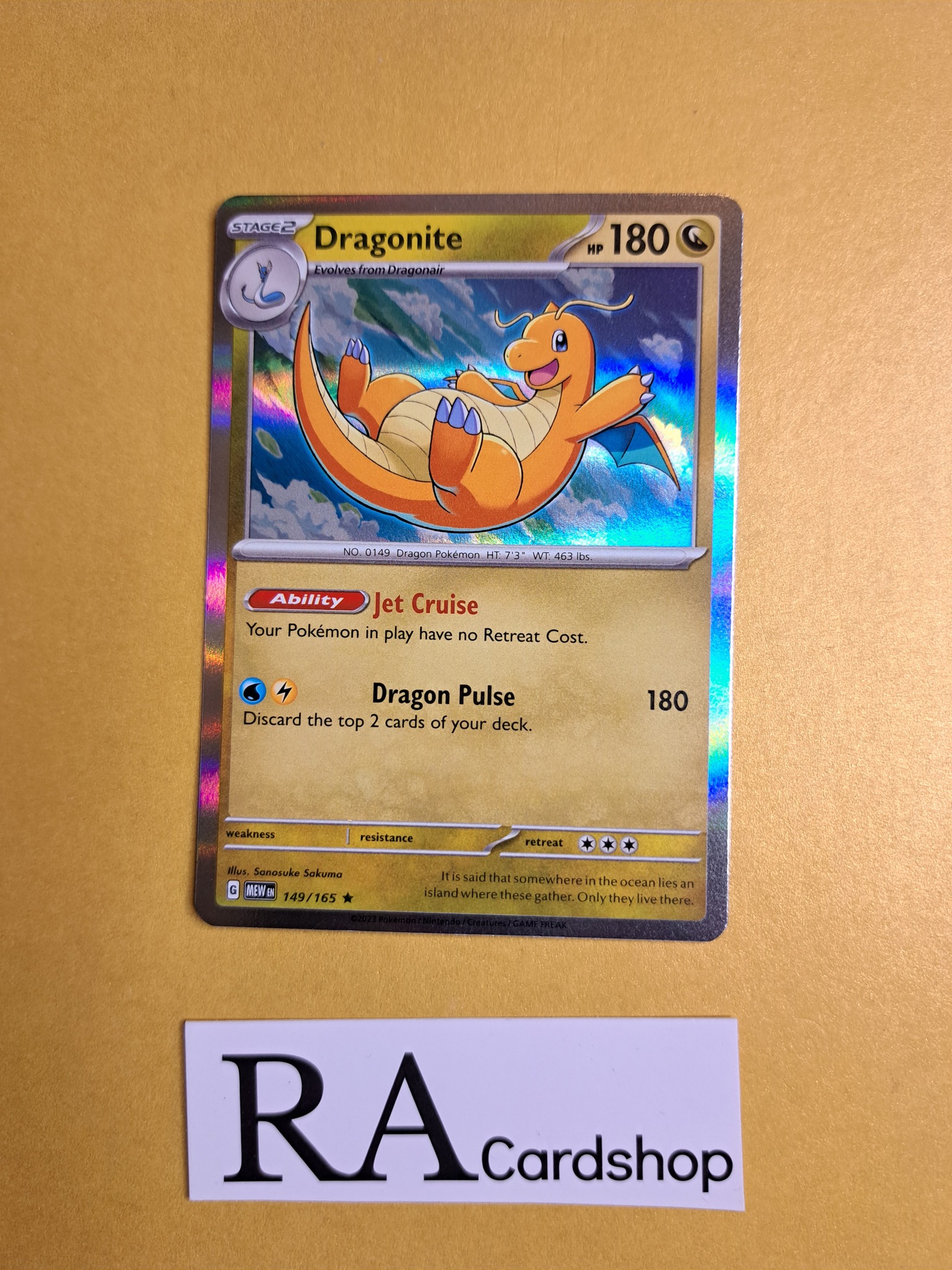 Dragonite Holo Rare 149/165 Pokemon 151