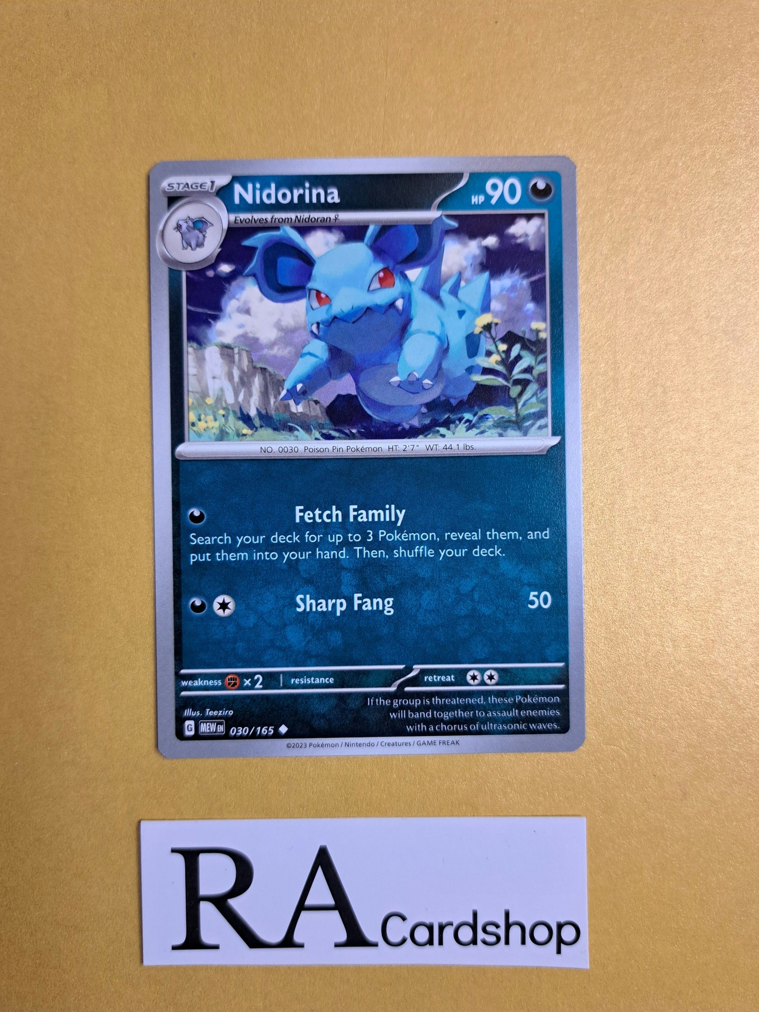 Nidorina Uncommon 030/165 Pokemon 151