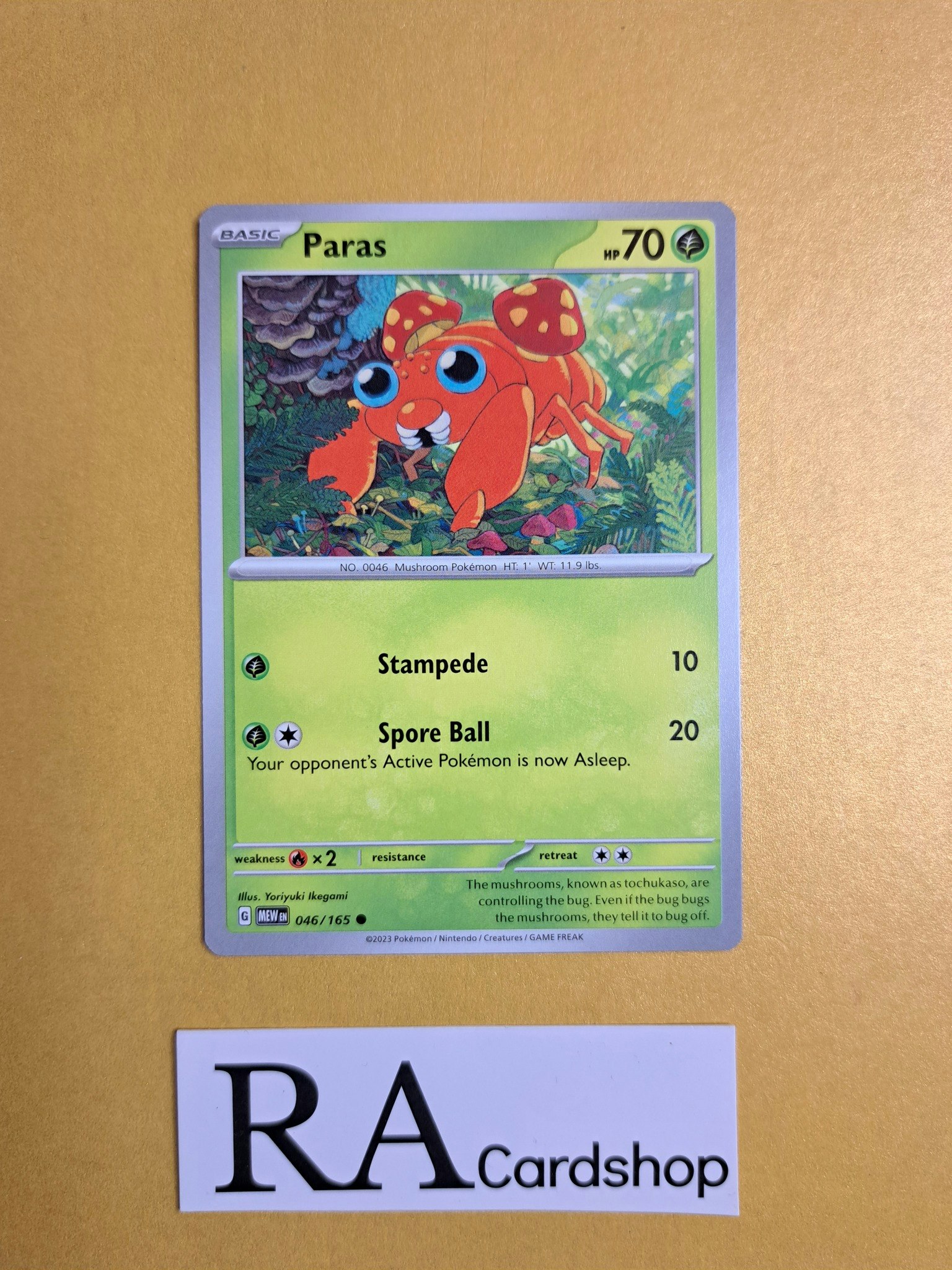 Paras Common 046/165 Pokemon 151