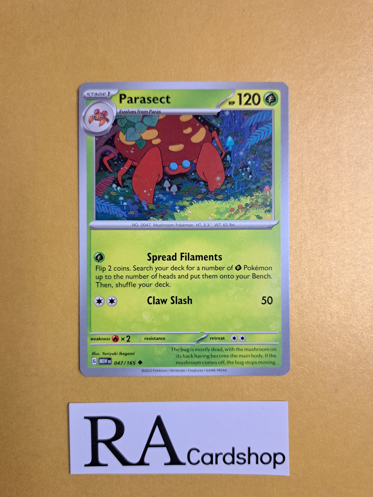Parasect Uncommon 047/165 Pokemon 151