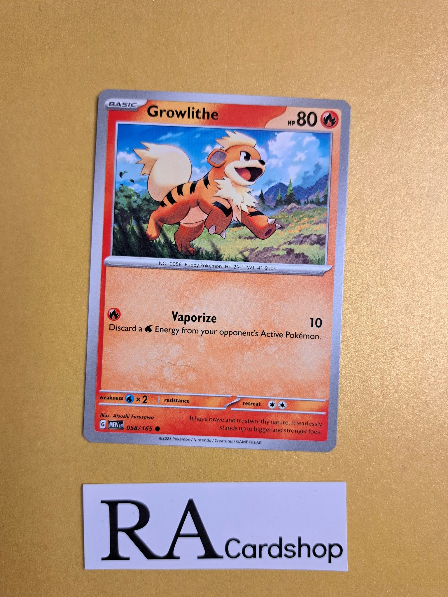 Growlithe Common 058/165 Pokemon 151