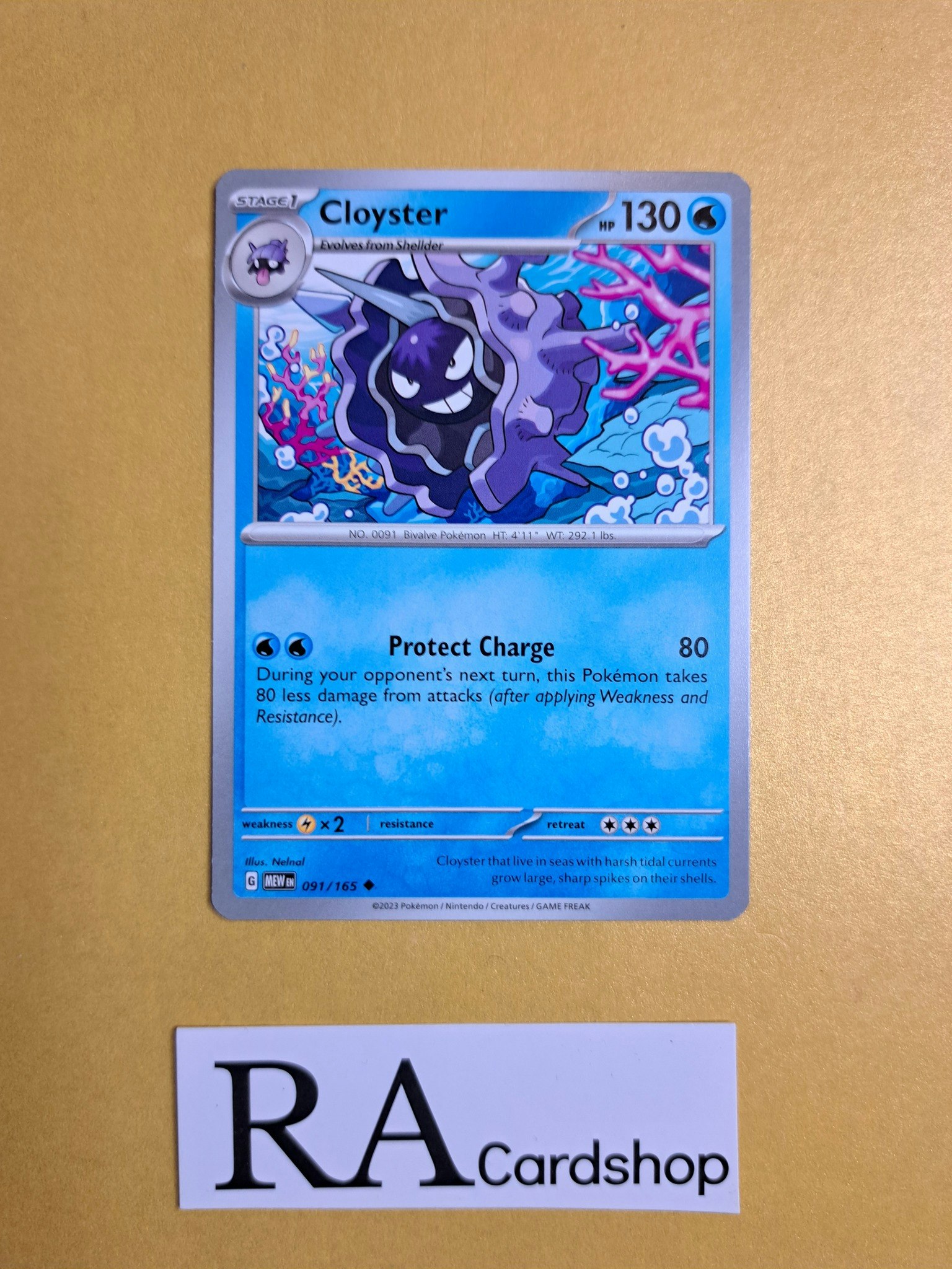 Cloyster Uncommon 091/165 Pokemon 151