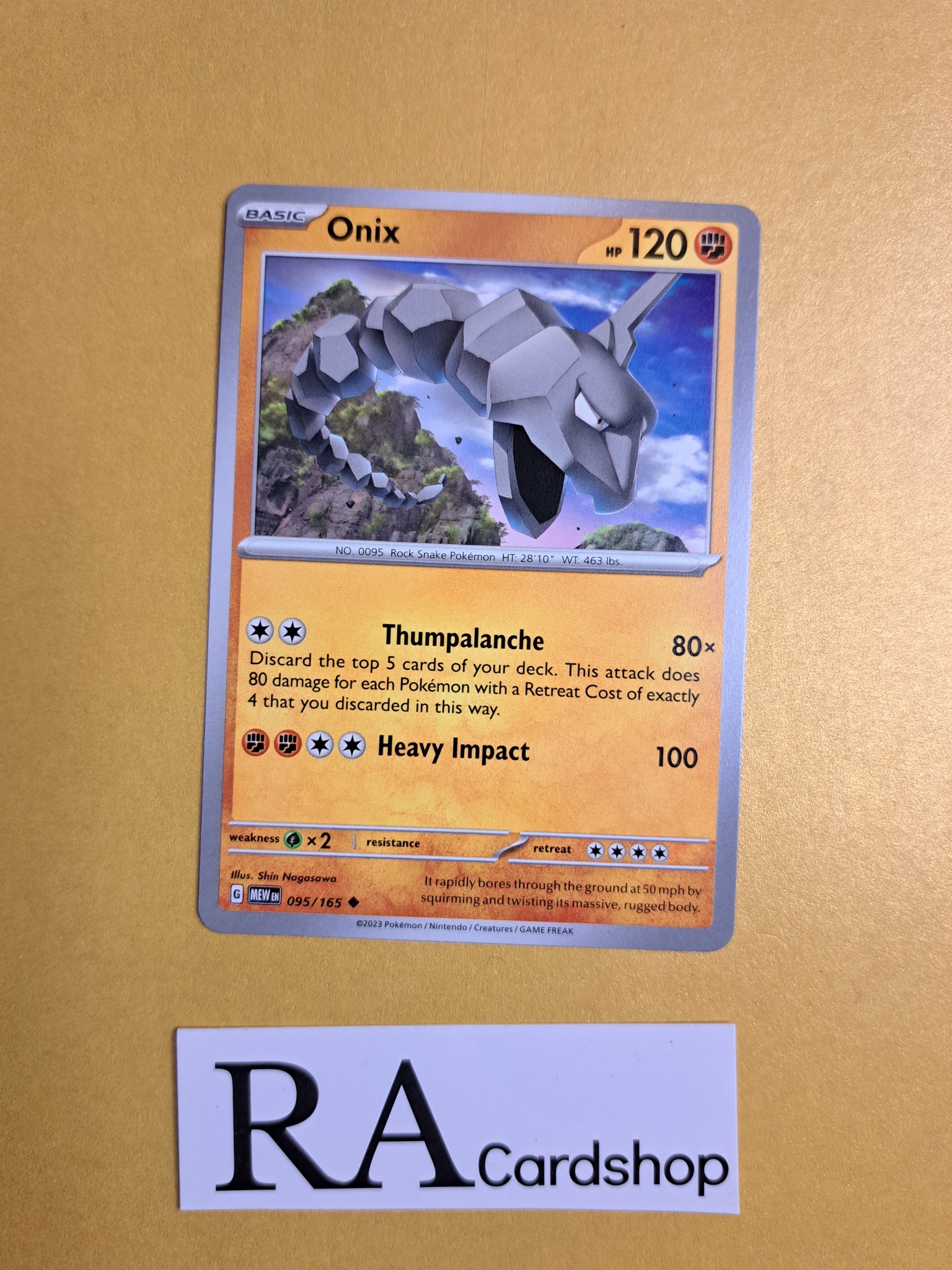 Onix Uncommon 095/165 Pokemon 151
