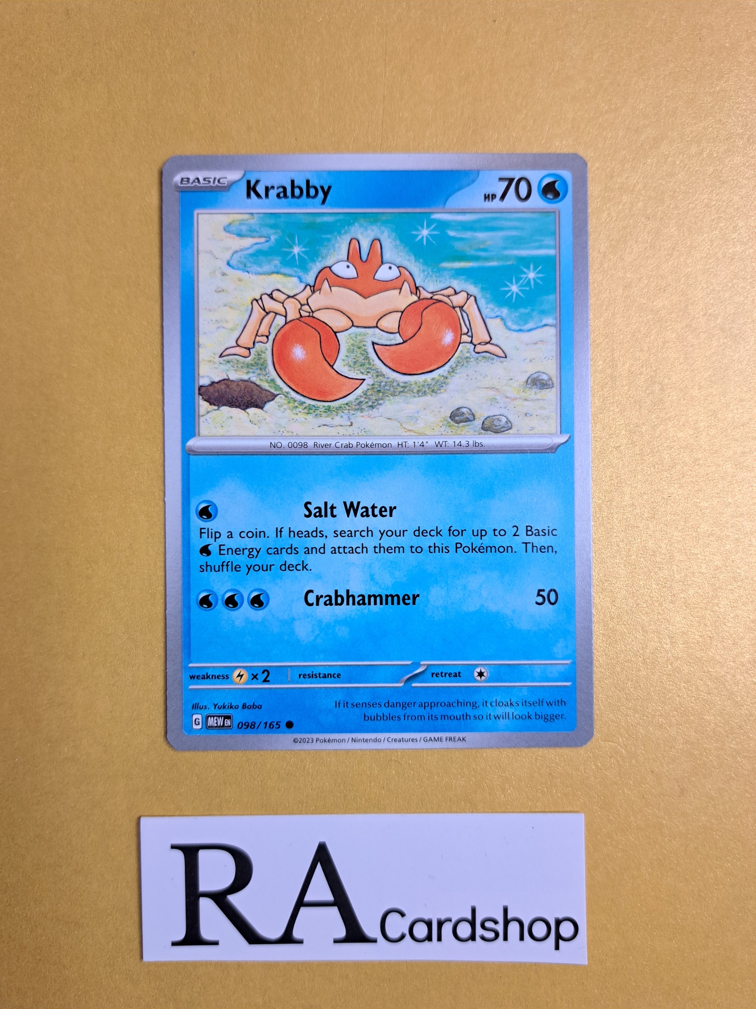 Krabby Common 098/165 Pokemon 151