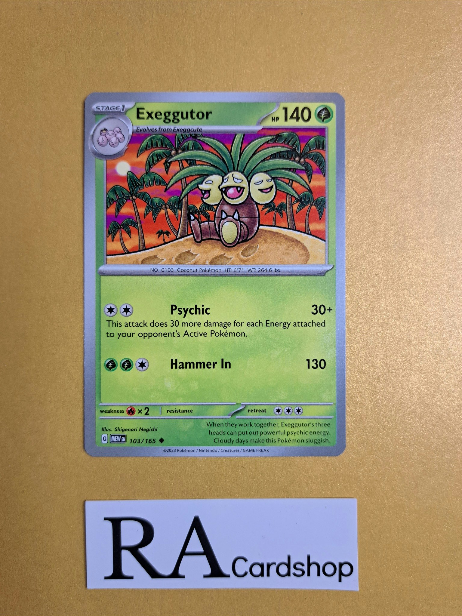 Exegggutor Uncommon 103/165 Pokemon 151