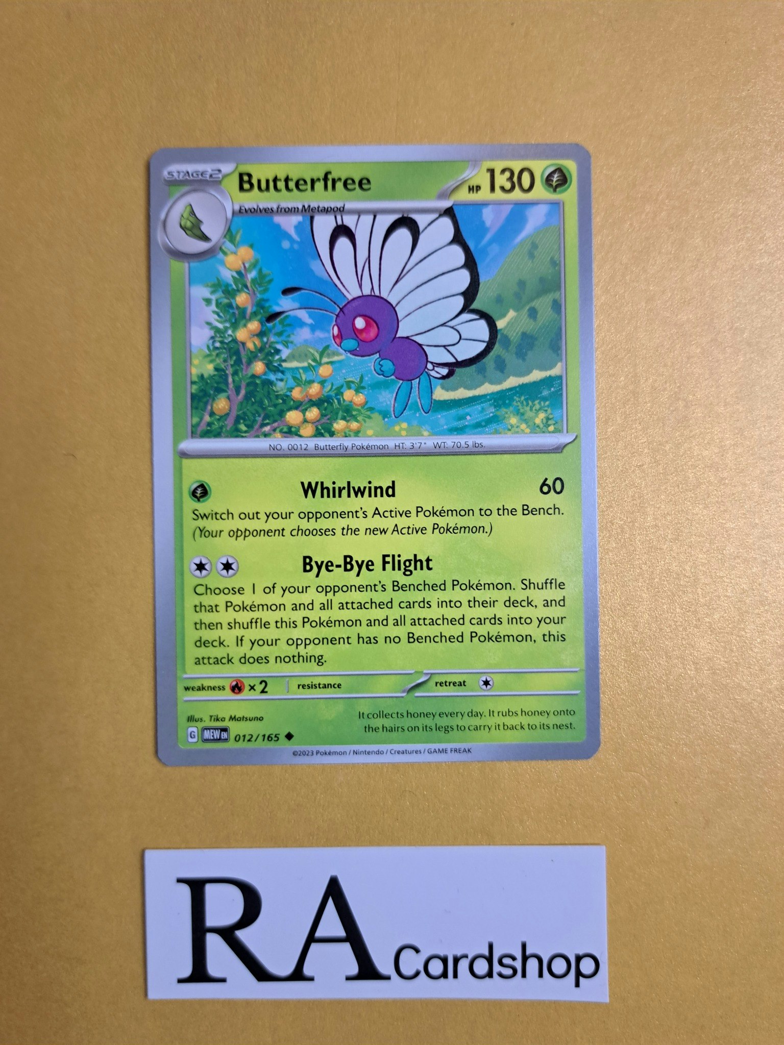 Butterfree Uncommon 012/165 Pokemon 151