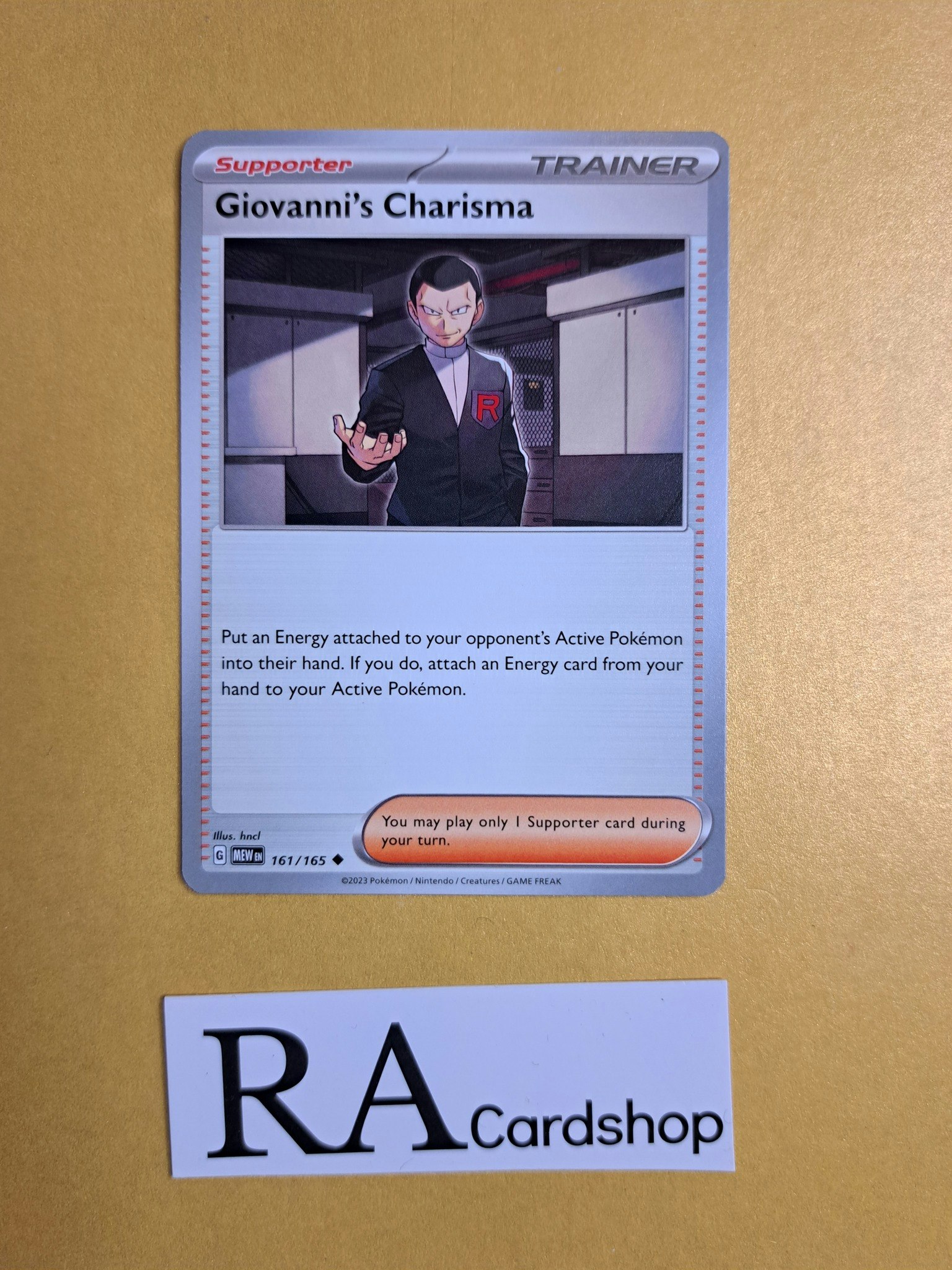 Giovannis Charisma Uncommon 161/165 Pokemon 151