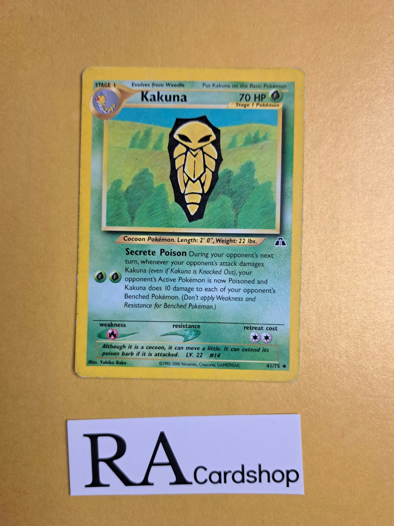 Kakuna 41/75 Uncommon Neo Discovery Pokemon