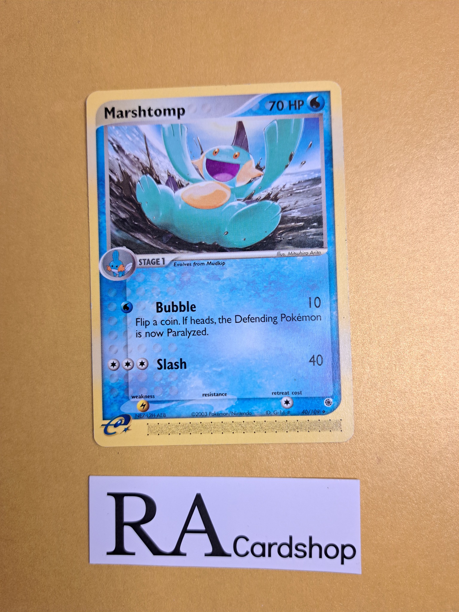 Marshtomp Uncommon 40/109 Ex Ruby & Sapphire Pokemon