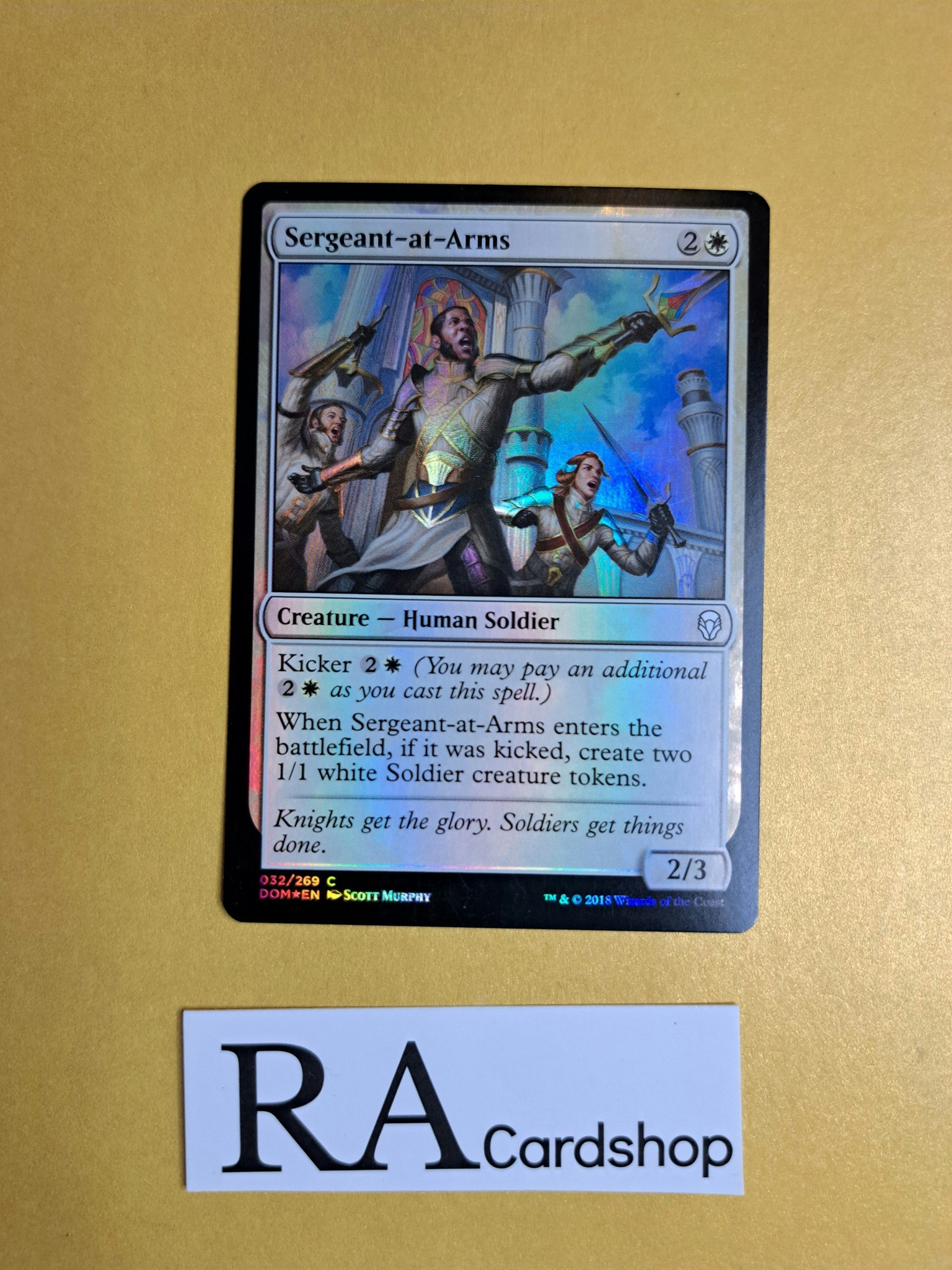 Sergeant-at-Arms Common Foil 032/269 Dominaria (DOM) Magic the Gathering