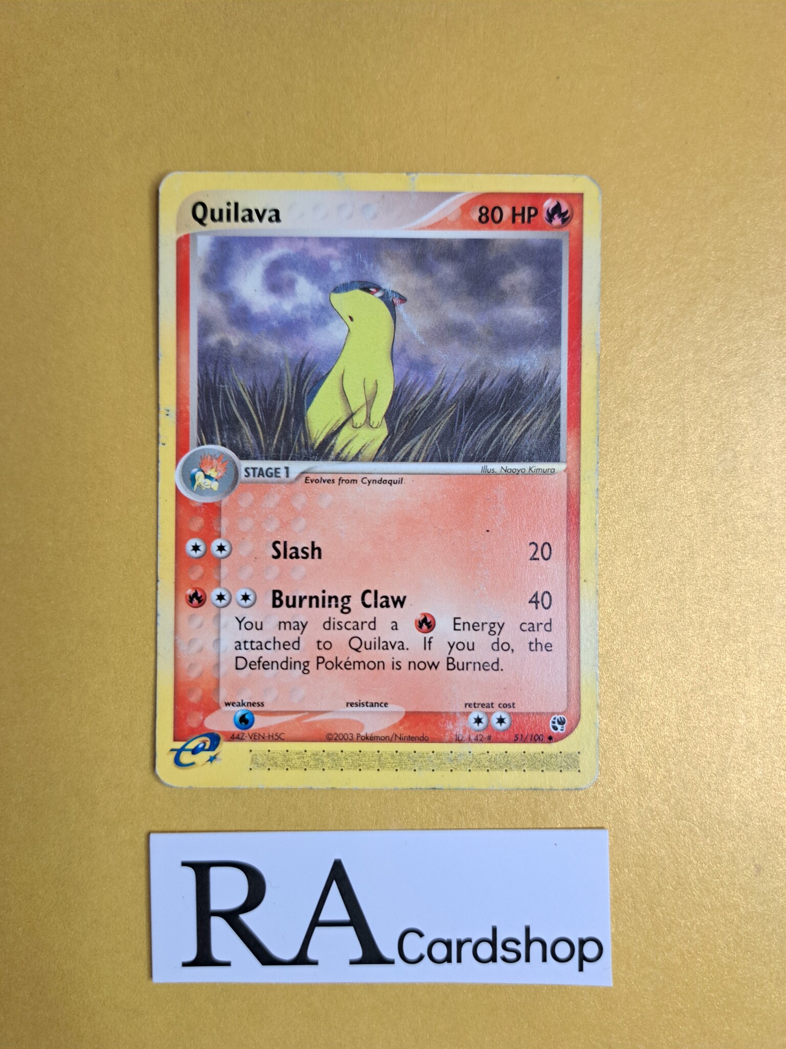 Quilava Uncommon 51/100 EX Sandstorm Pokemon