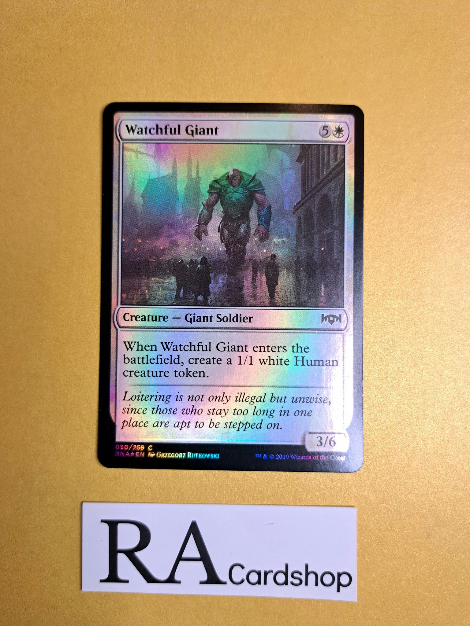 Watchful Giant Common Foil 030/259 Ravnica Allegiance (RNA) Magic the Gathering