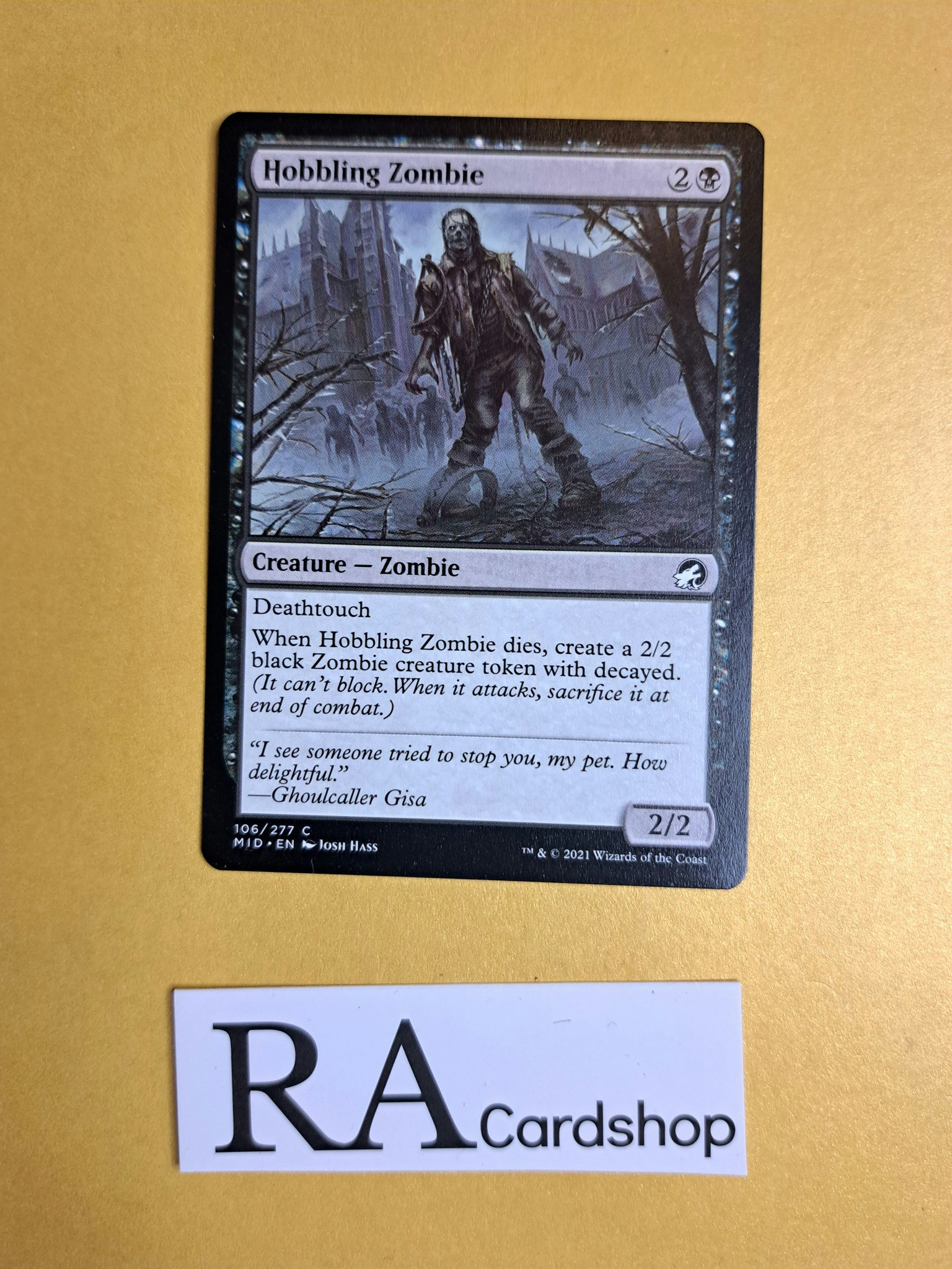 Hobbling Zombie Common 106/277 Innistrad Midnight Hunt (MID) Magic the Gathering