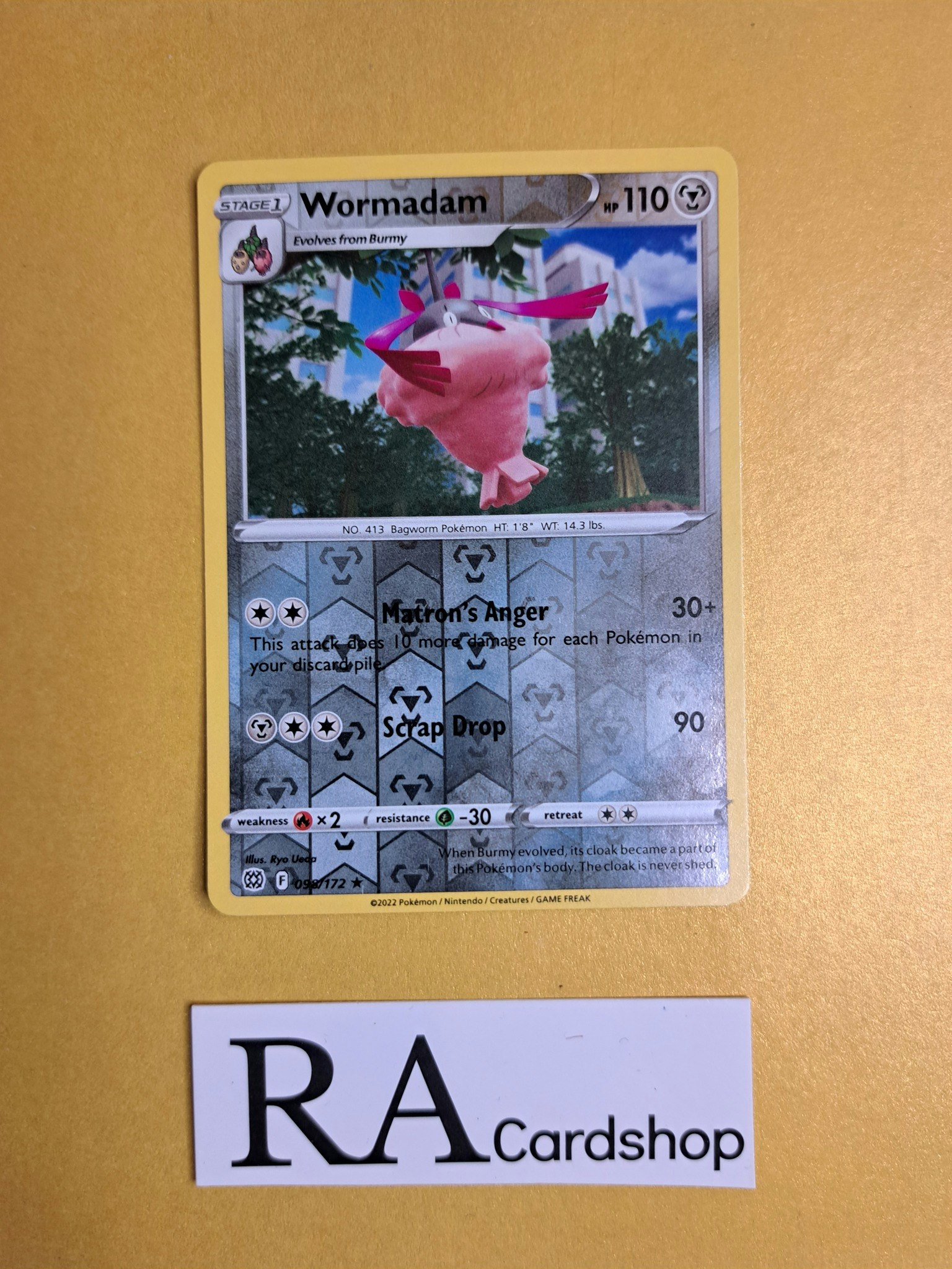 Wormadam Reverse Holo Rare 098/172 Brilliant Stars Pokemon