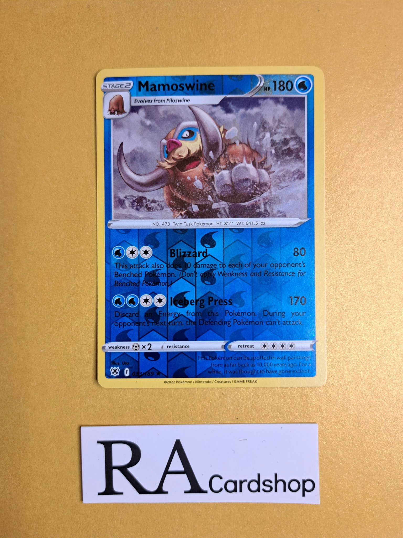 Mamoswine Reverse Holo Rare 033/189 Astral Radiance Pokemon