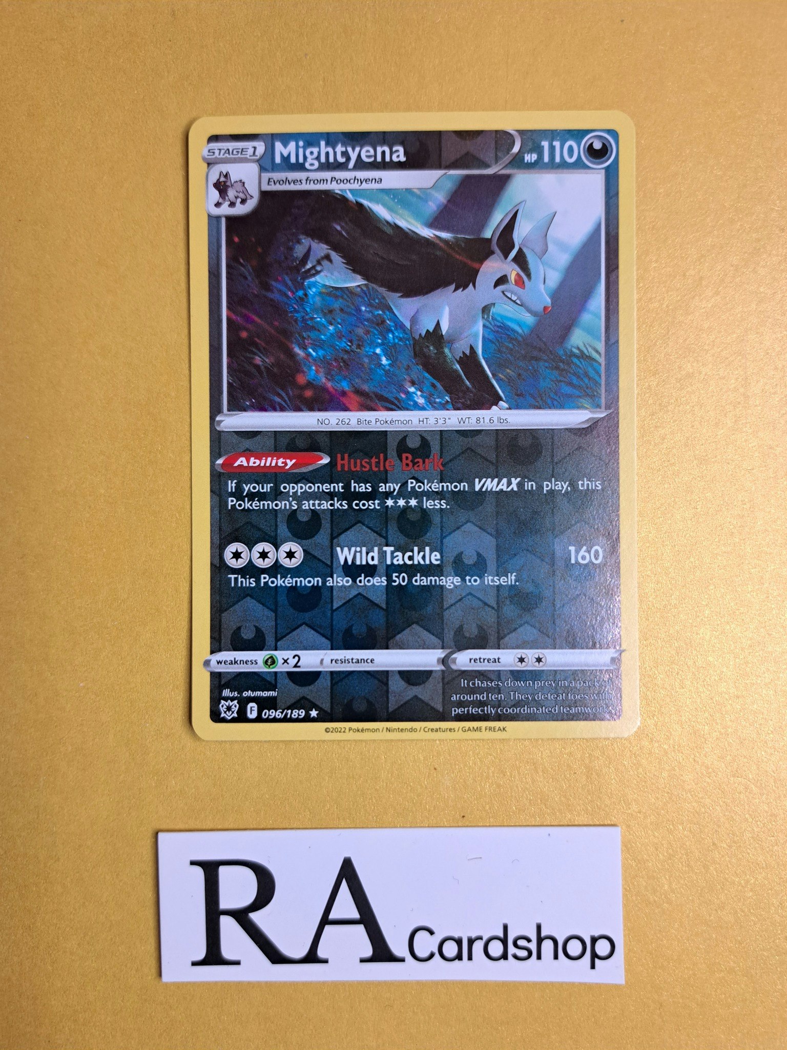 Mightyena Reverse Holo Rare 096/189 Astral Radiance Pokemon