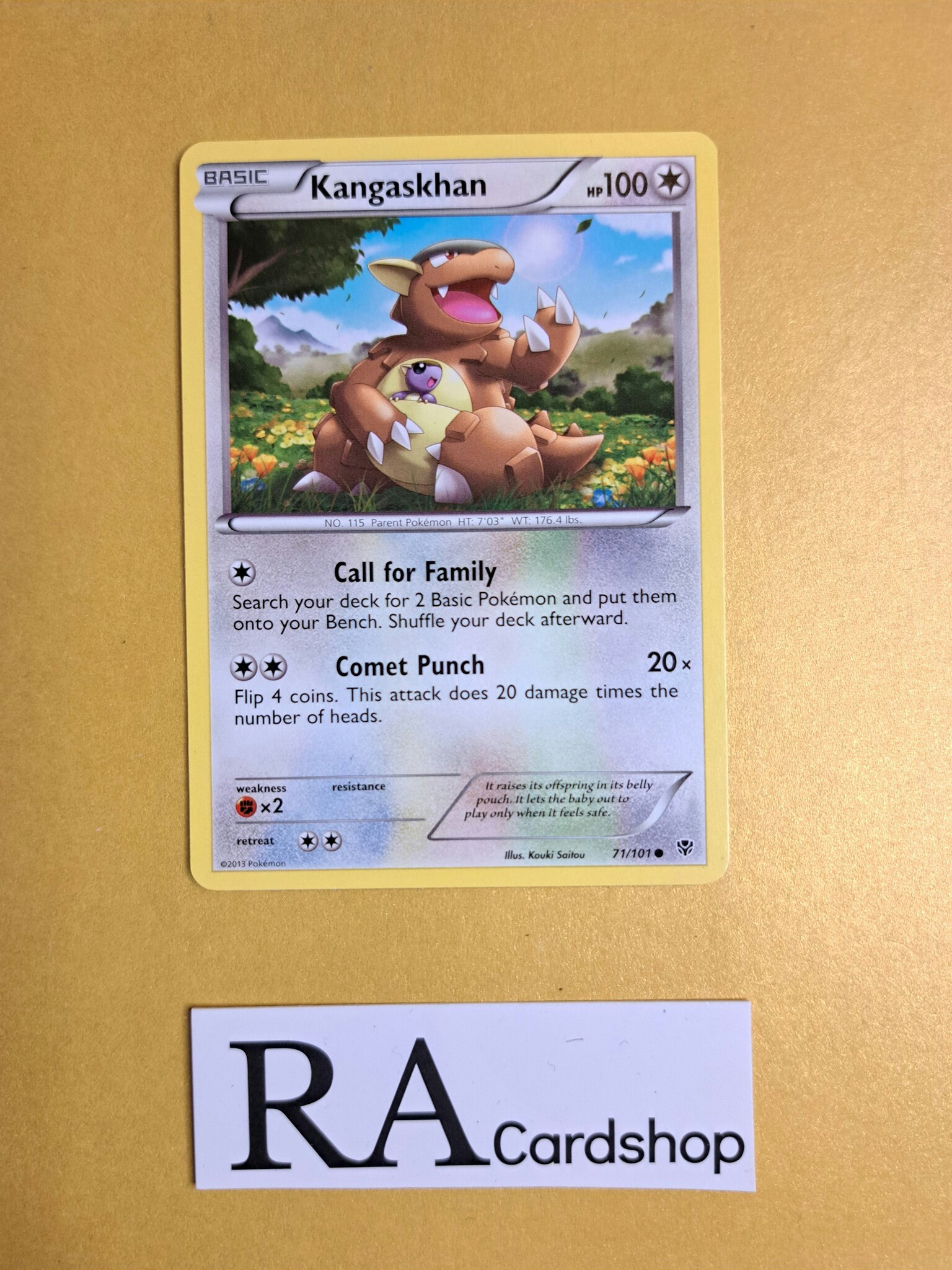 Kangaskhan Common 71/101 Plasma Blast Pokemon