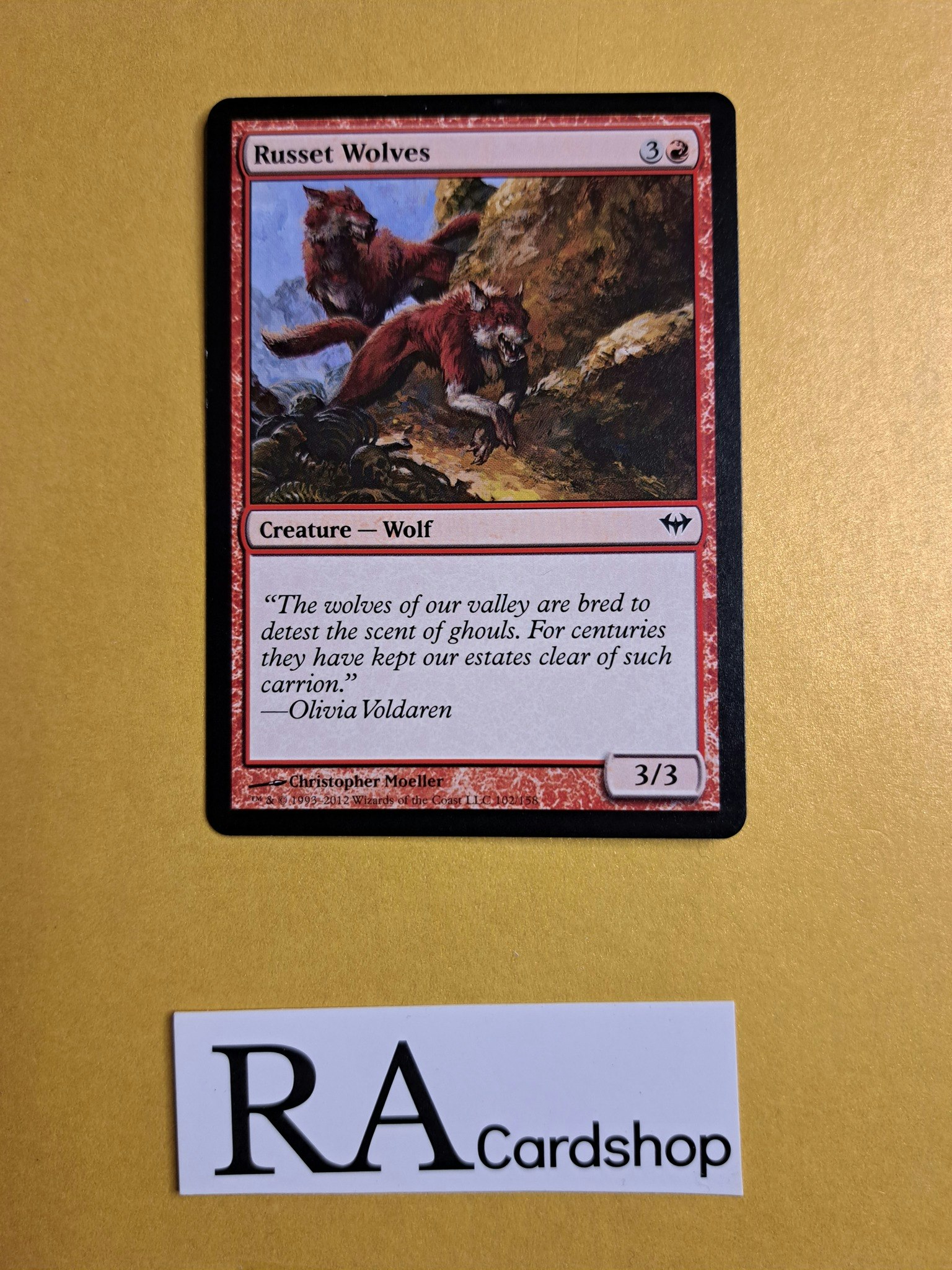 Russet Wolves Common 102/158 Dark Ascension Magic the Gathering