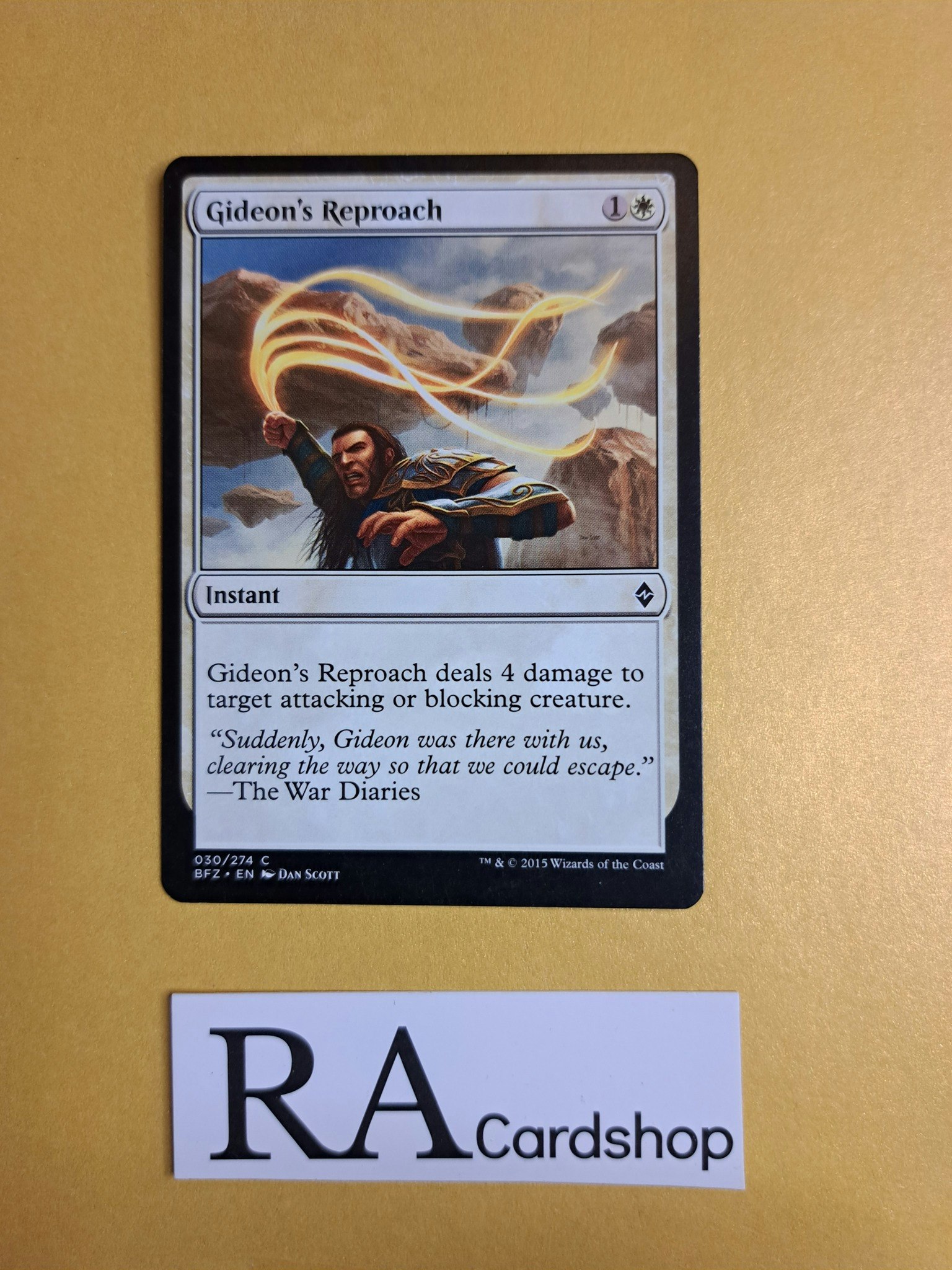 Gideons Reproach Common 030/274 Battle for Zendikar (BFZ) Magic the Gathering