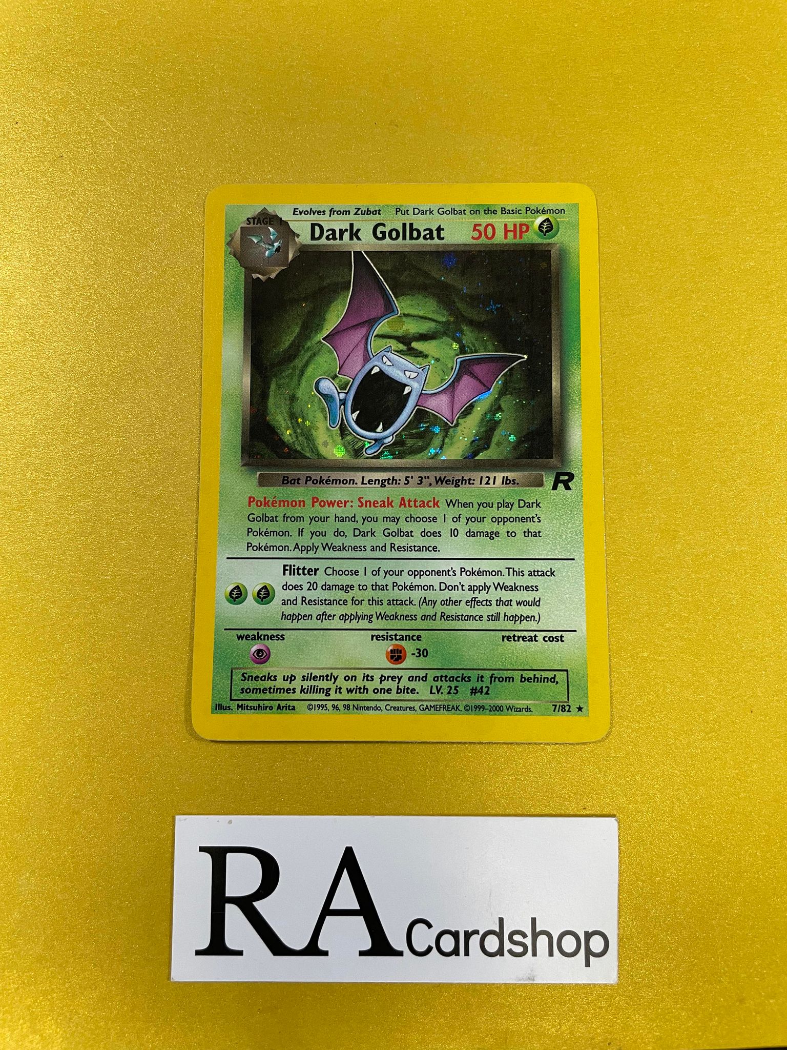 Dark Golbat Holo Rare 7/82 Team Rocket Pokemon